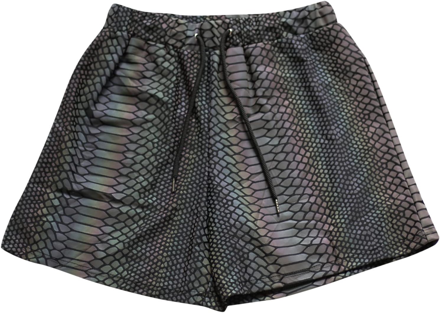 Reflective Snakeskin Active Shorts