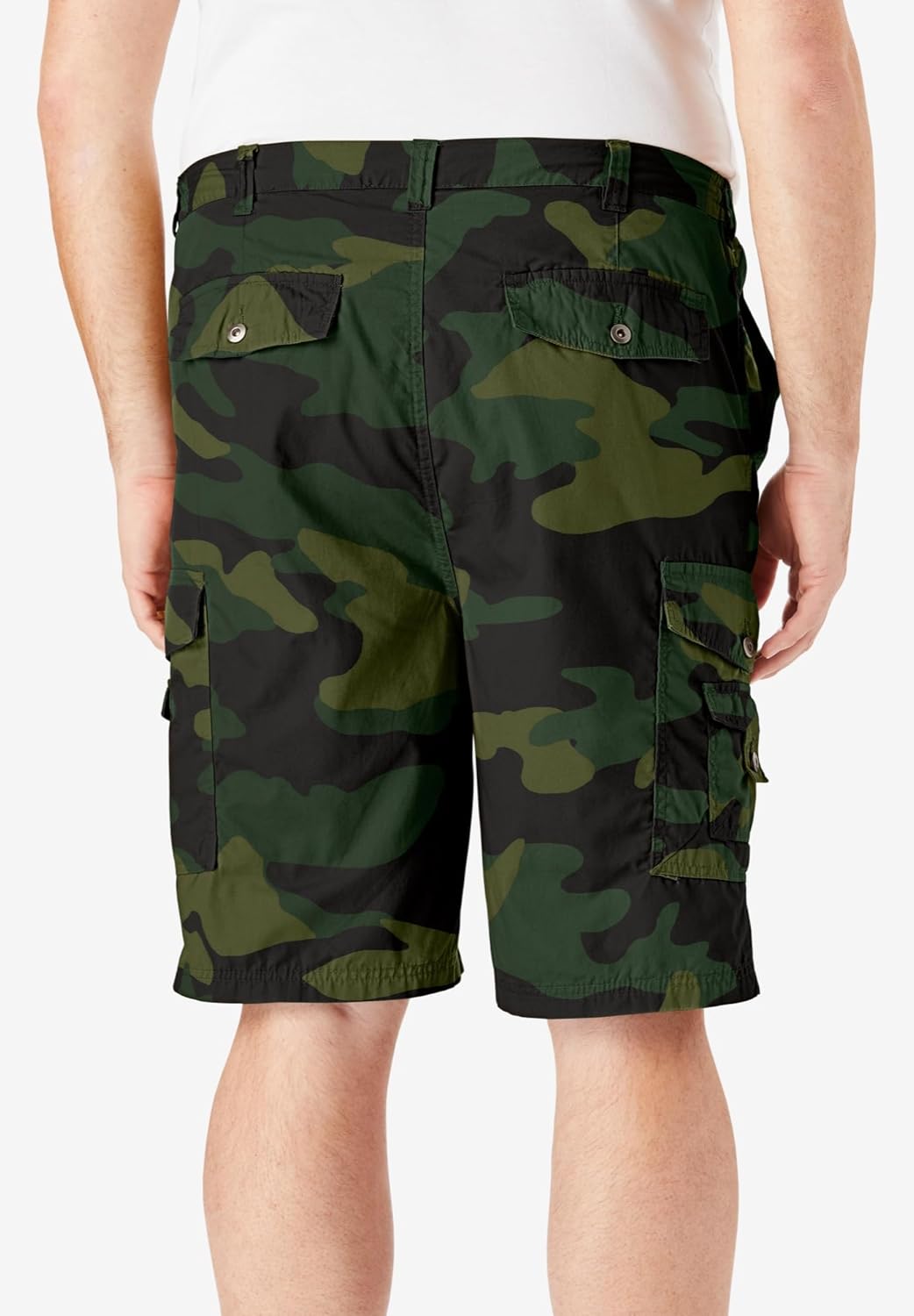 Big Tall 10 Side Elastic Cargo Shorts Mens