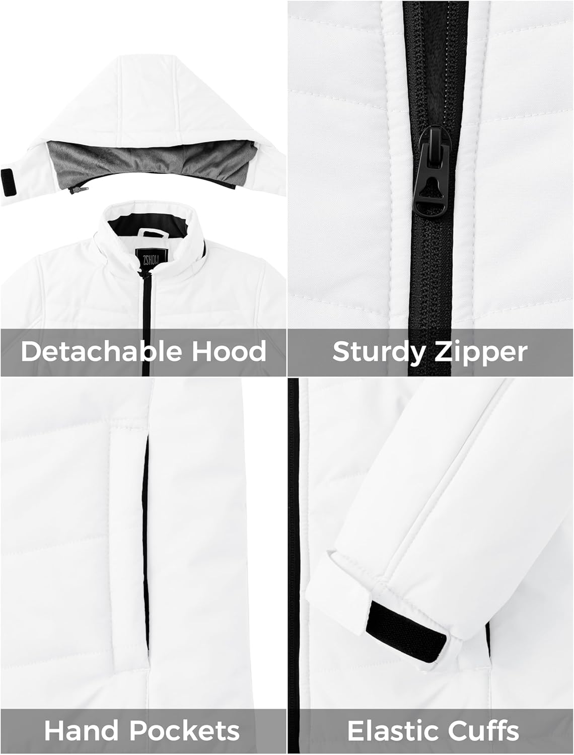 ZSHOW Girls Waterproof Ski JacketHigh-Quality Down Alternative Thermal Protection