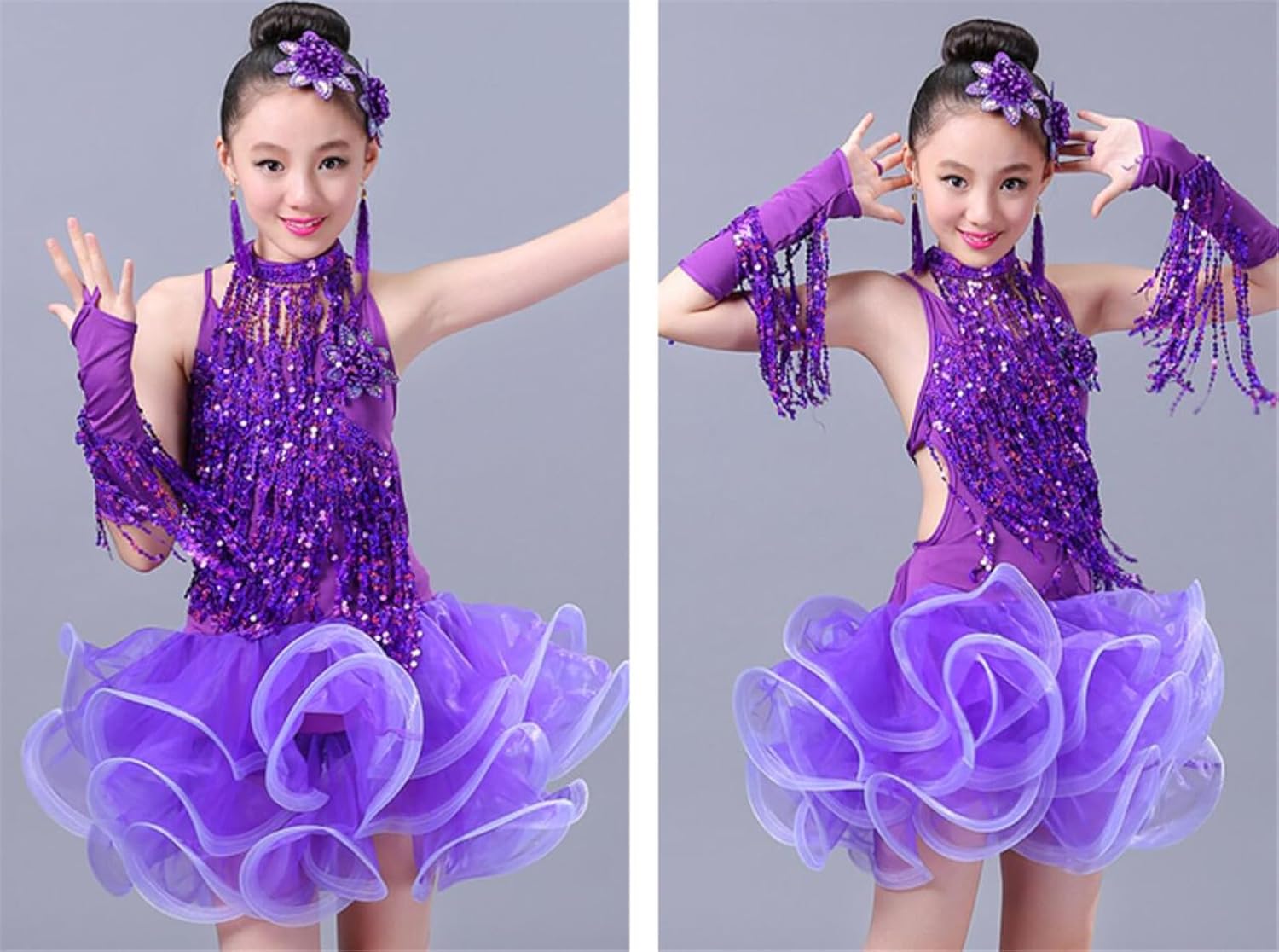 OTMYIGO Girls Latin Dance Costume