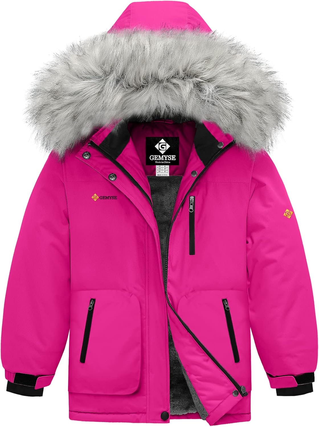 GEMYSE Girls Winter Waterproof Ski Jacket