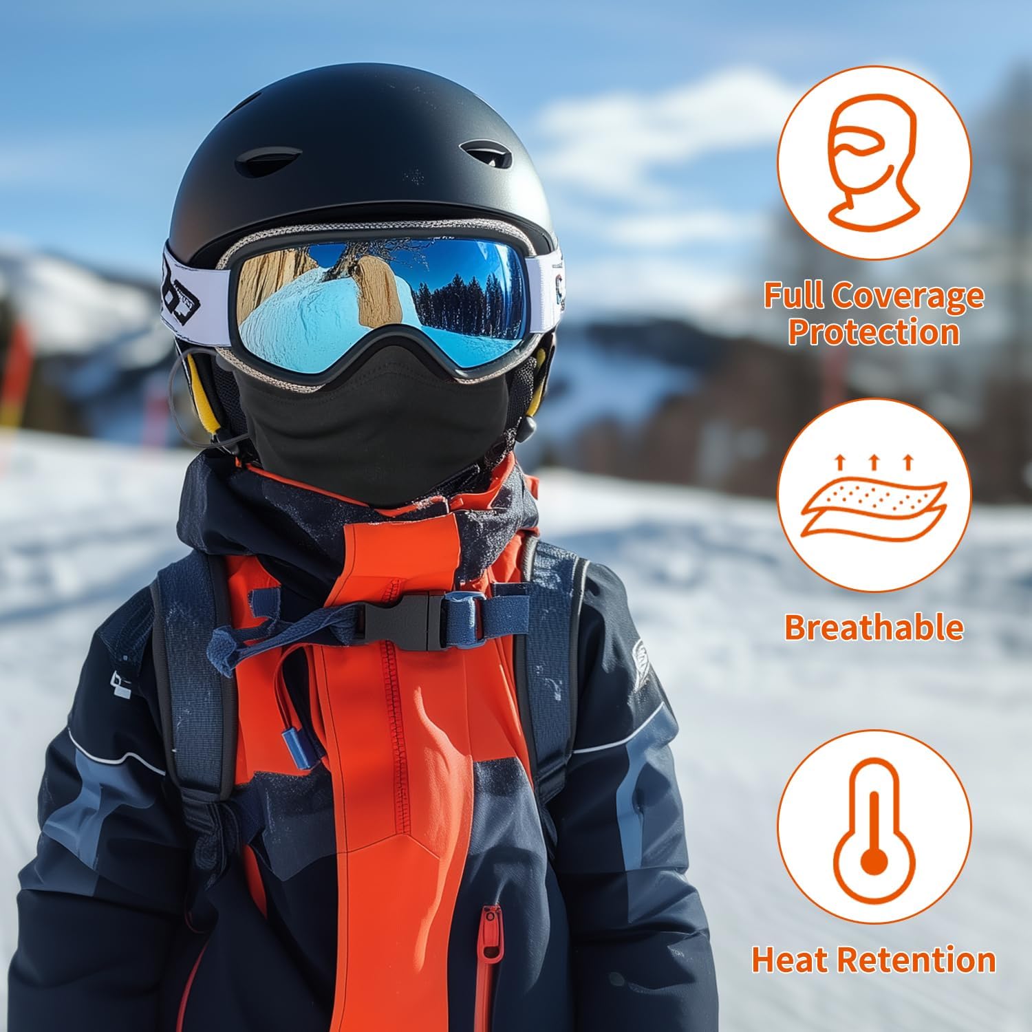 Kids Balaclava Ski Mask - Windproof Warm for Snow Sports