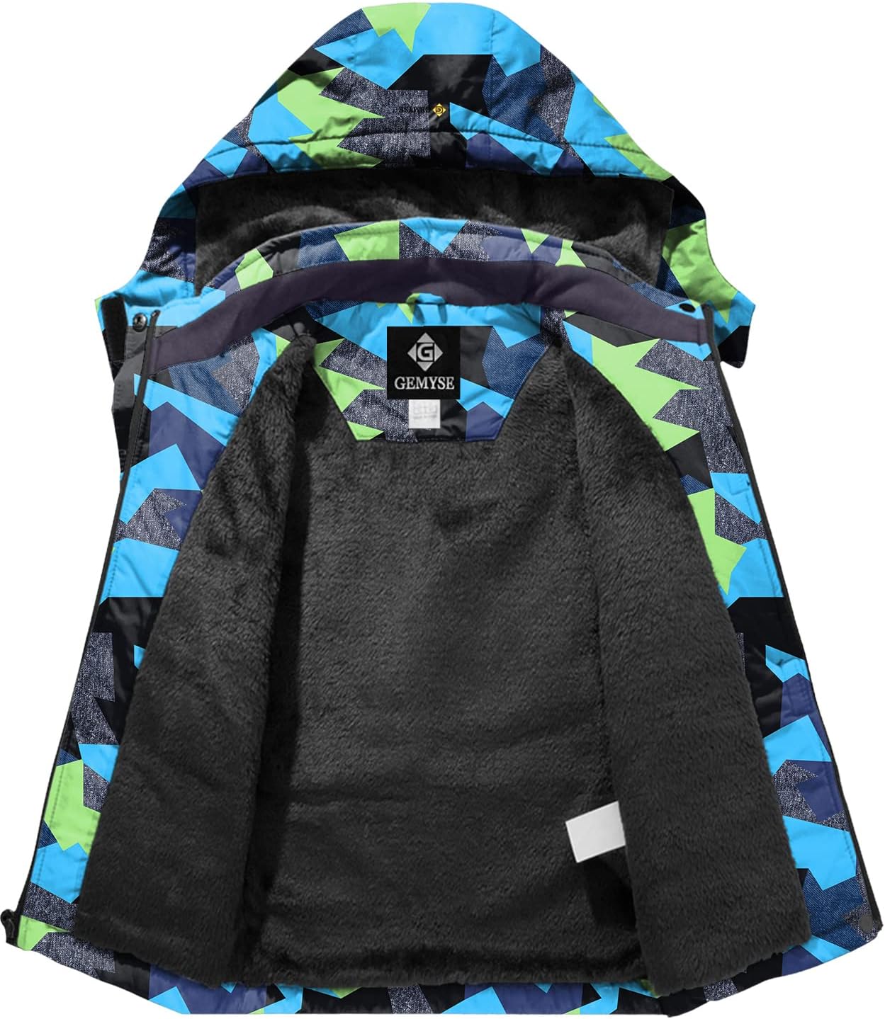 GEMYSE Boys Waterproof Ski Snow Jacket Warm Durable