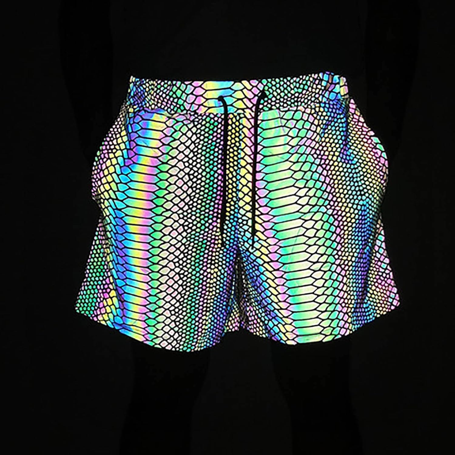 Reflective Snakeskin Active Shorts