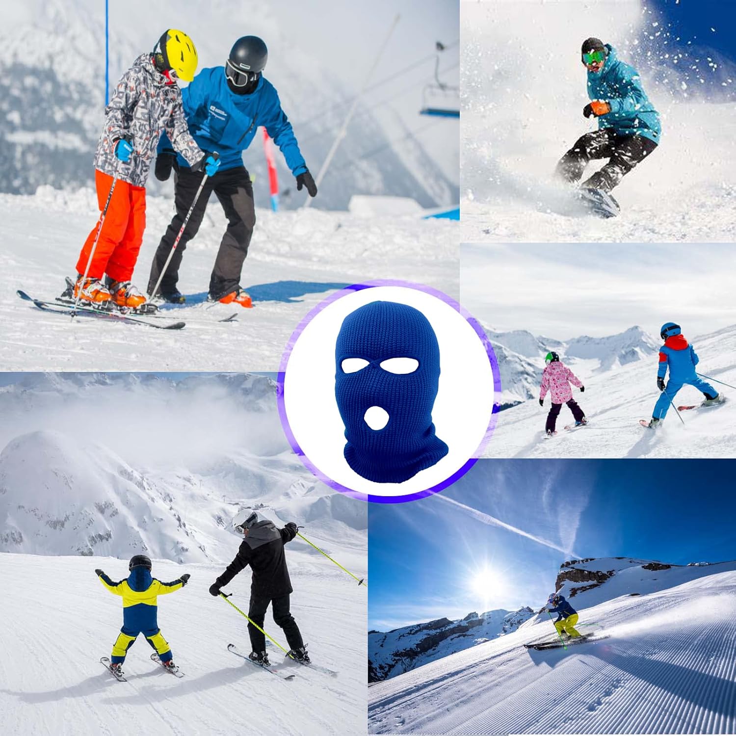 Oarkcave 3-Hole Beanie Face Mask skiing warm