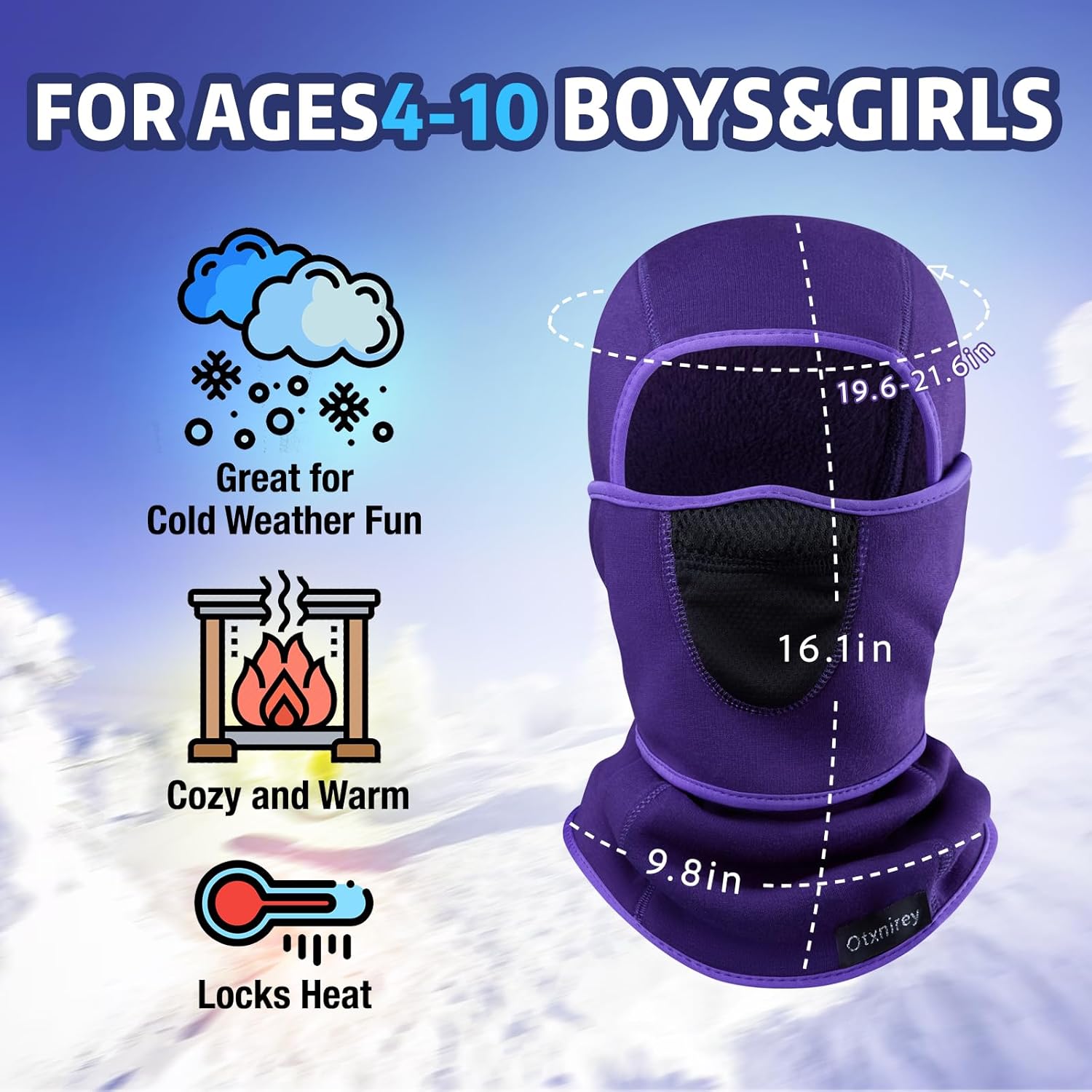 Kids Balaclava Windproof Ski Mask
