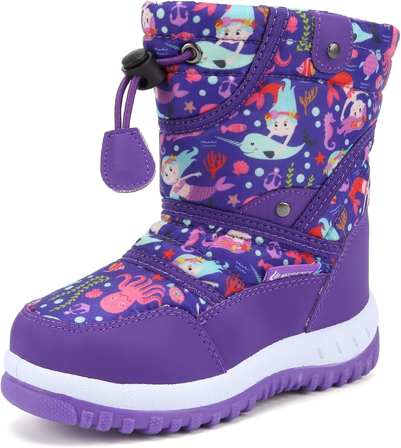 CIOR Winter Booty Boys Girls Outdoor Waterproof with Fur Lining