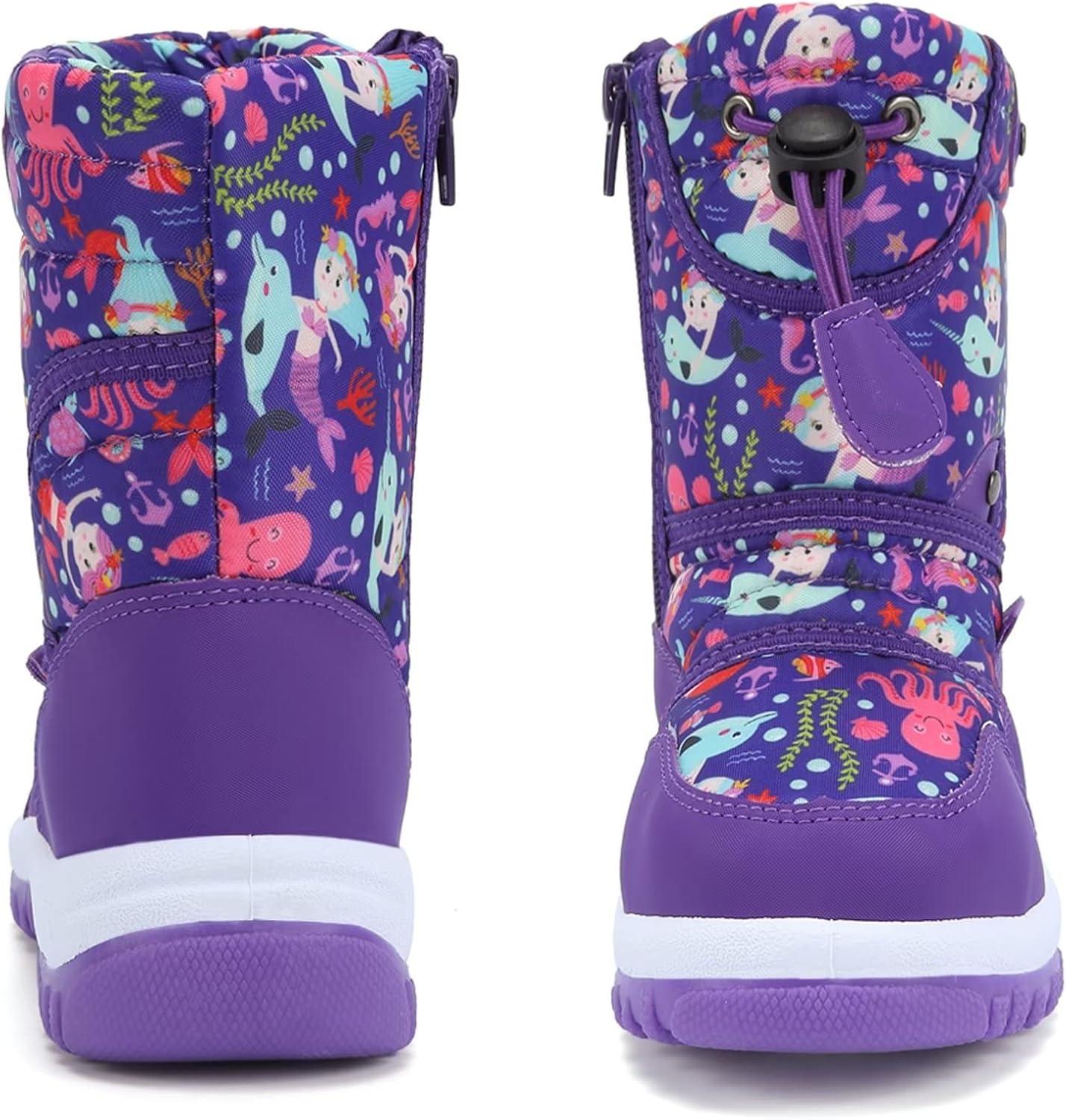 CIOR Winter Booty Boys Girls Outdoor Waterproof with Fur Lining