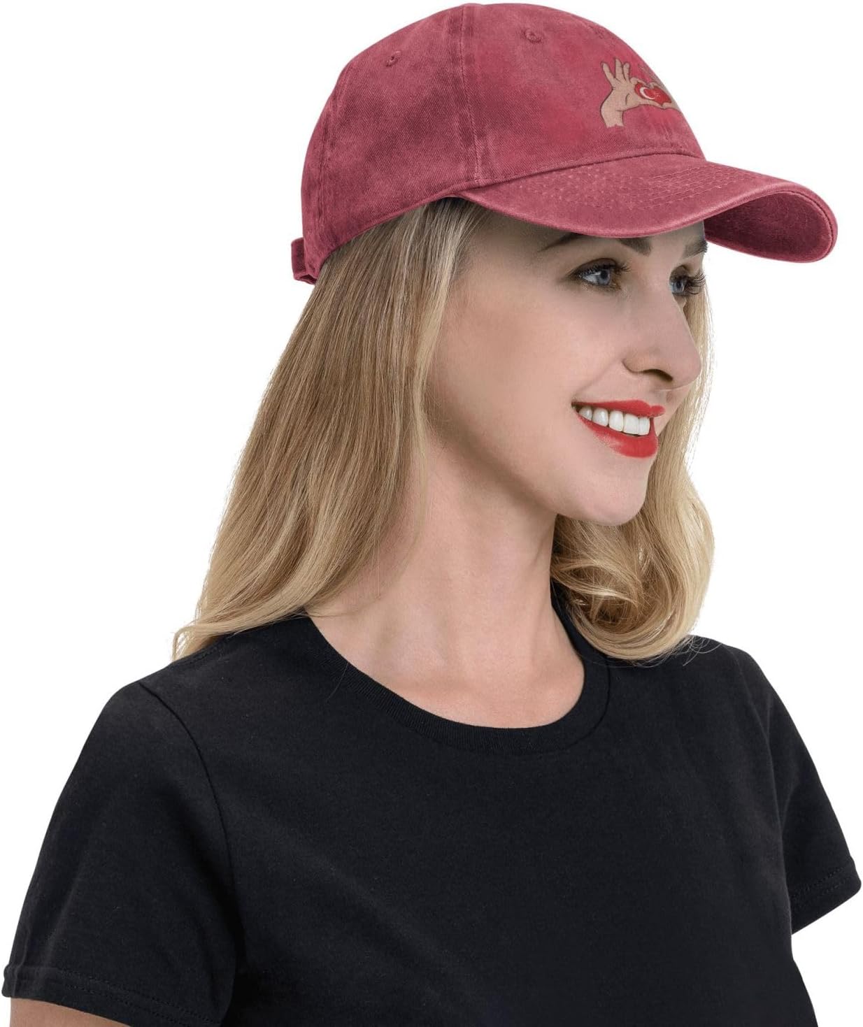 Holding Love Flag of Hatay Baseball Cap for Men Womens Sun Hat