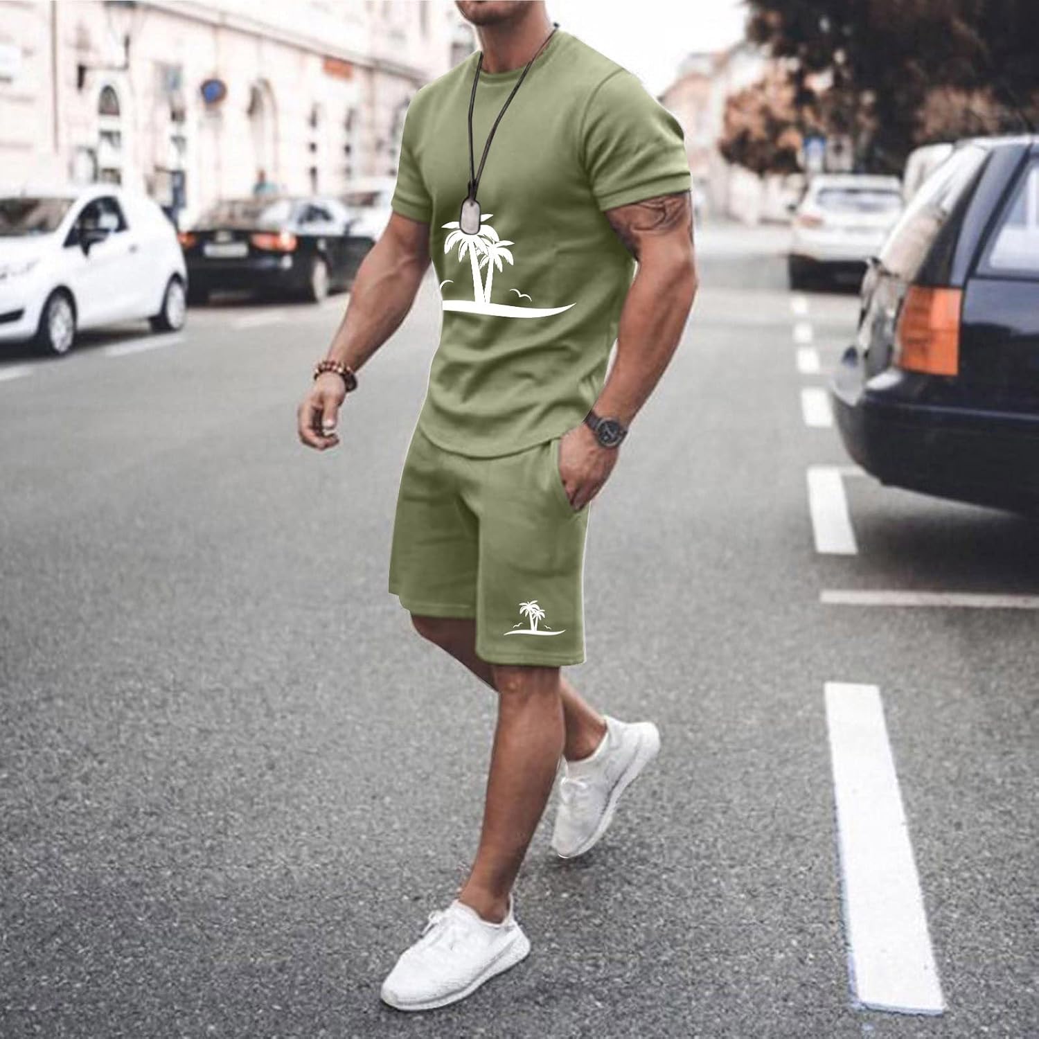 Mens Lightweight Relaxed Fit Tracksuit Set - Summer Beachwear