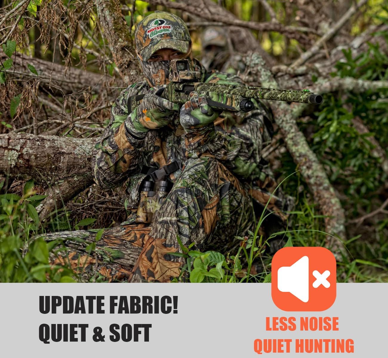 NAVEKULL Silent Hunting Clothes for Men Soft Shell Outdoor Jacket