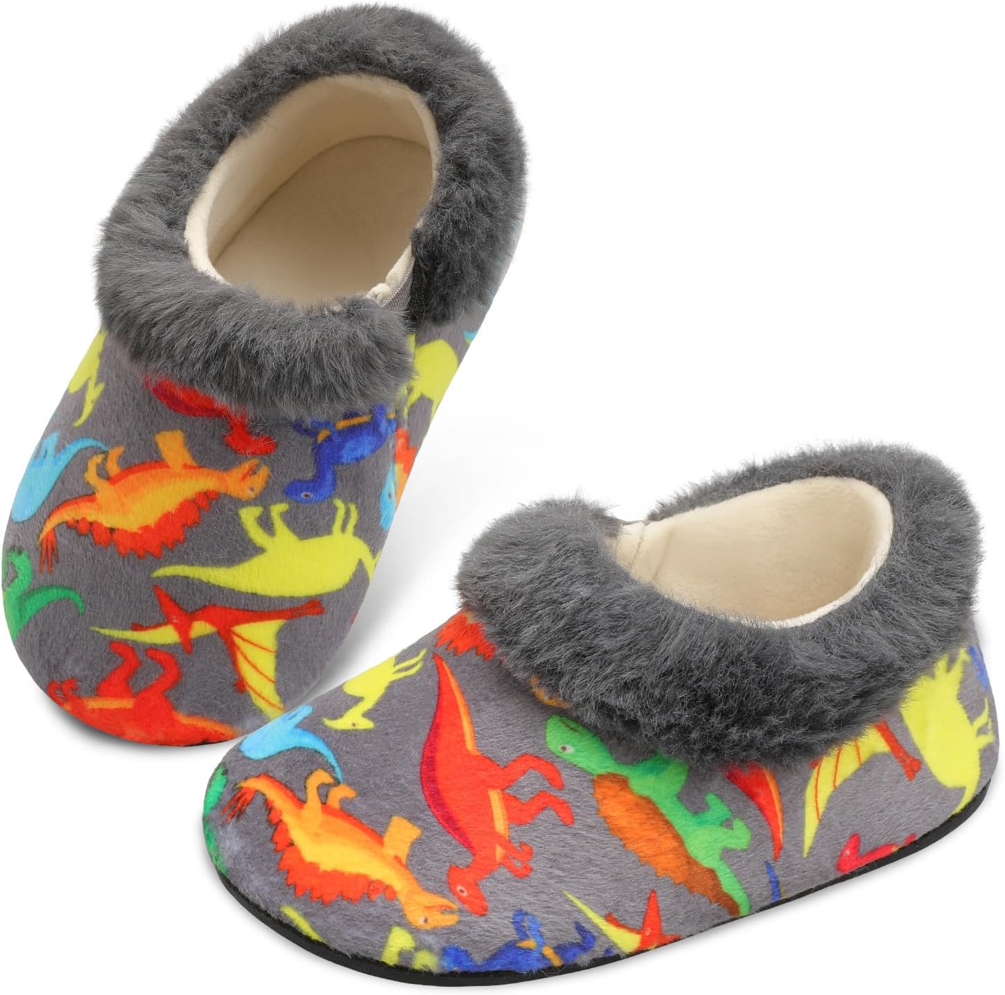 Warm Furry Slippers for Kids Soft Cozy Toddler Shoes Non-Slip Durable