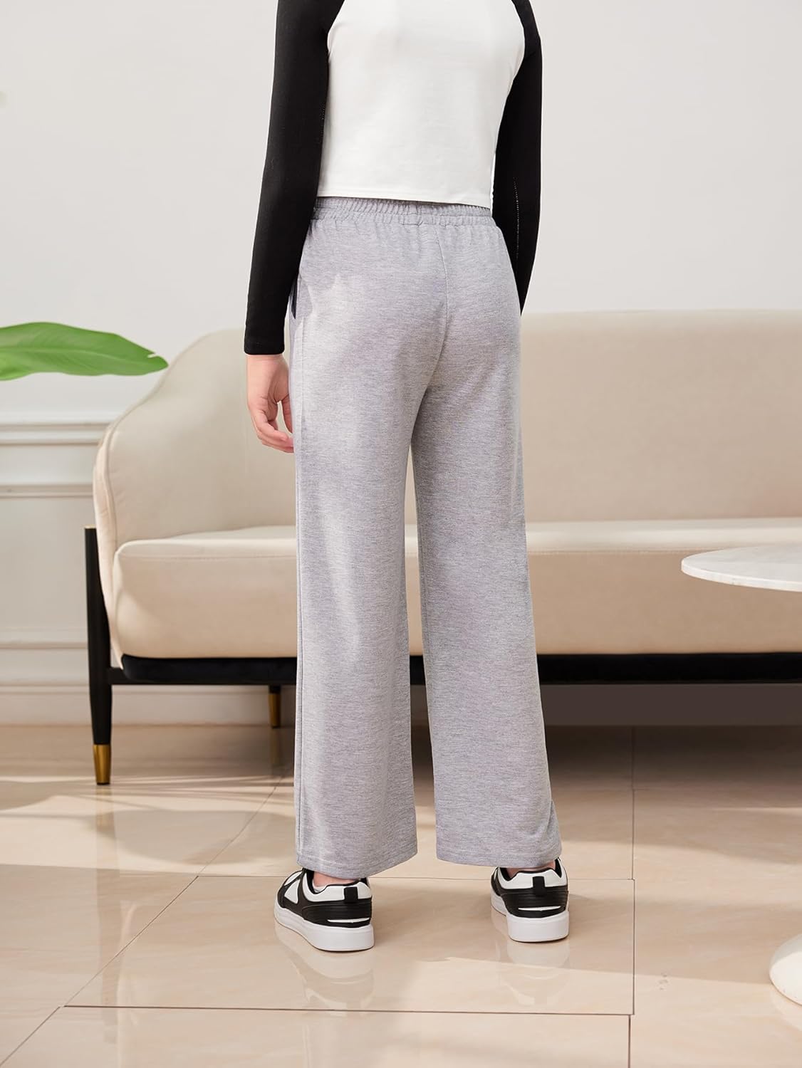 SHENHE Girls Straight Leg Low Rise Loose Sweatpants Workout