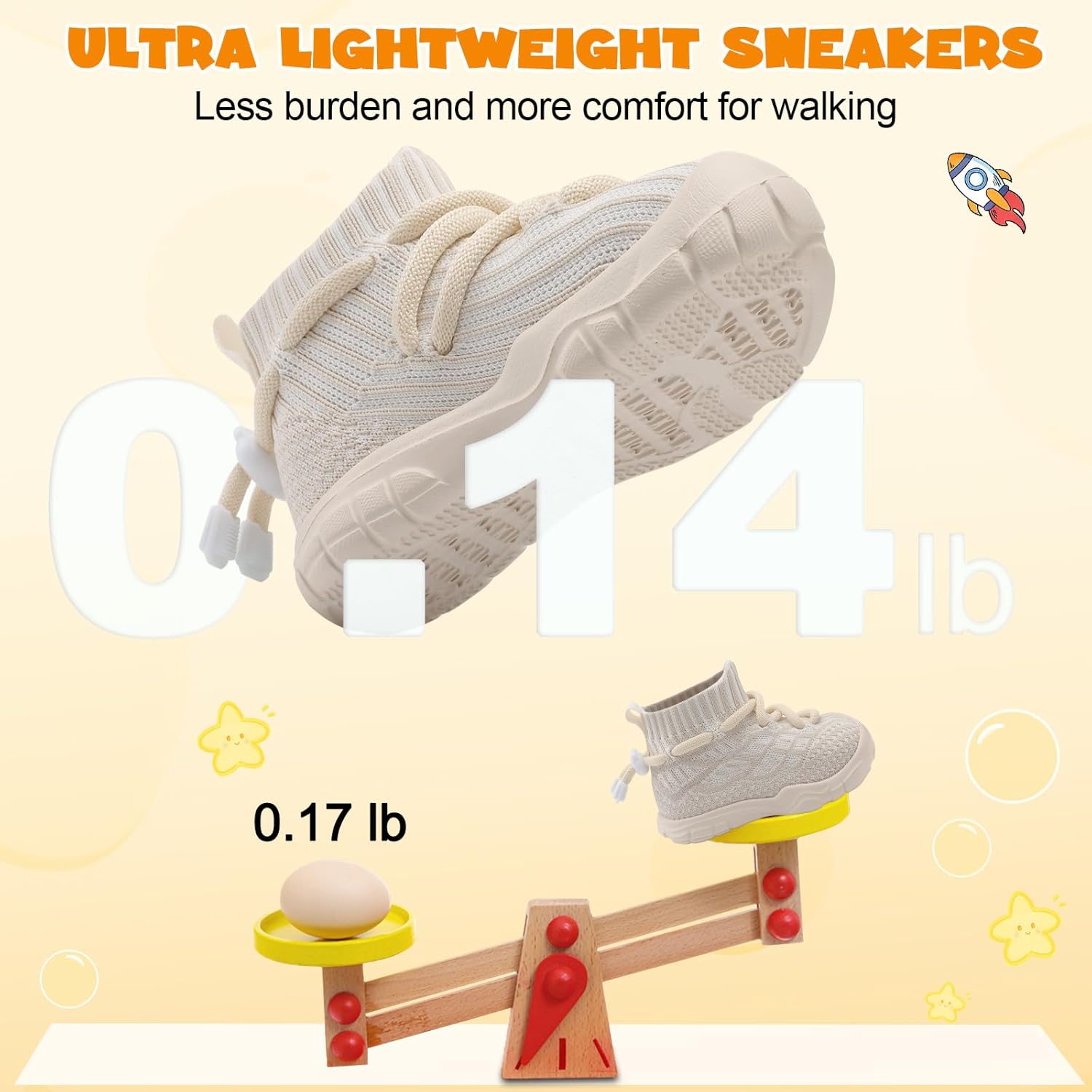 JIASUQI Toddler Sneakers Wide Non-slip Lightweight