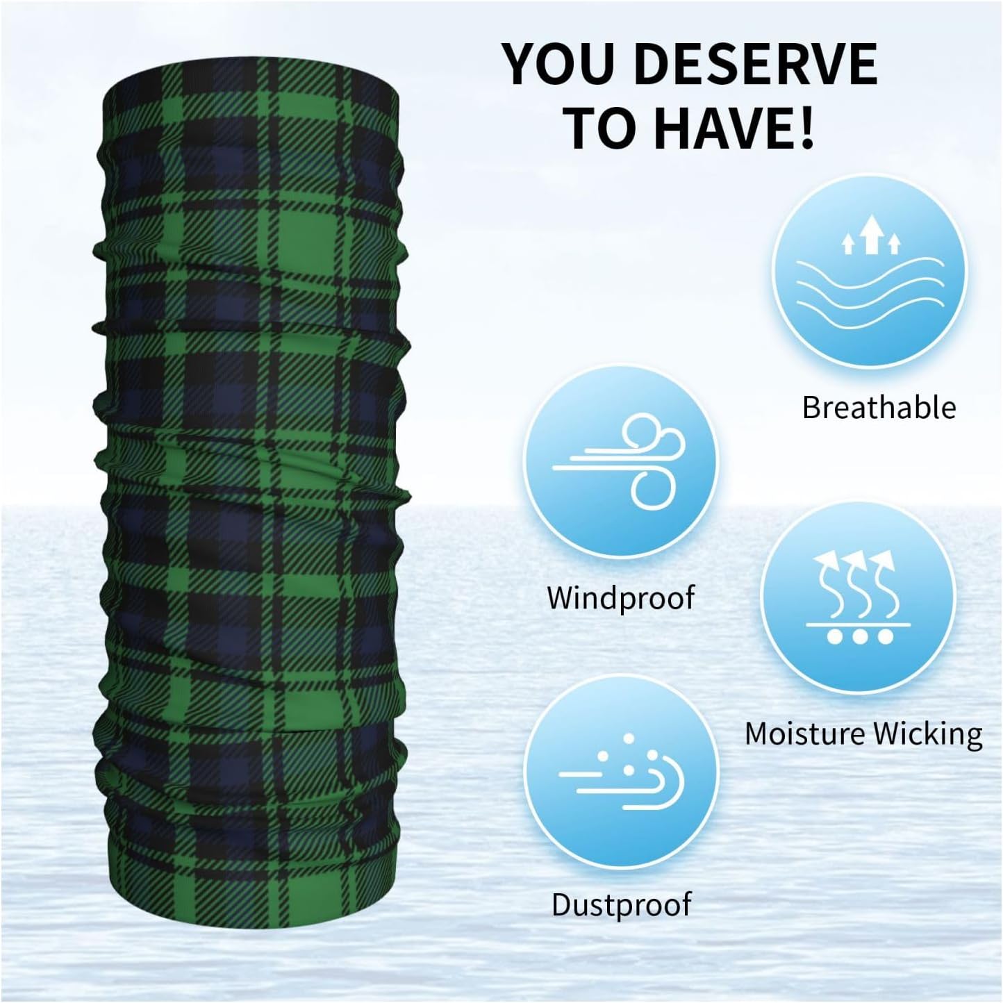 UNISEX FASHIONABLE NECK GAITER FACE COVER WITH UPF 50 PROTECTION