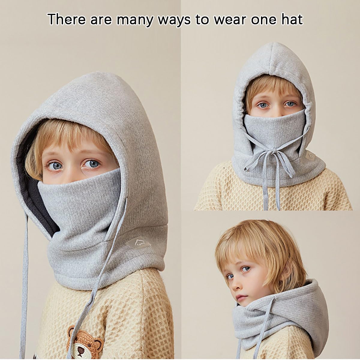 Kids Balaclava Ski Mask Adjustable 3 in 1 Face Cover