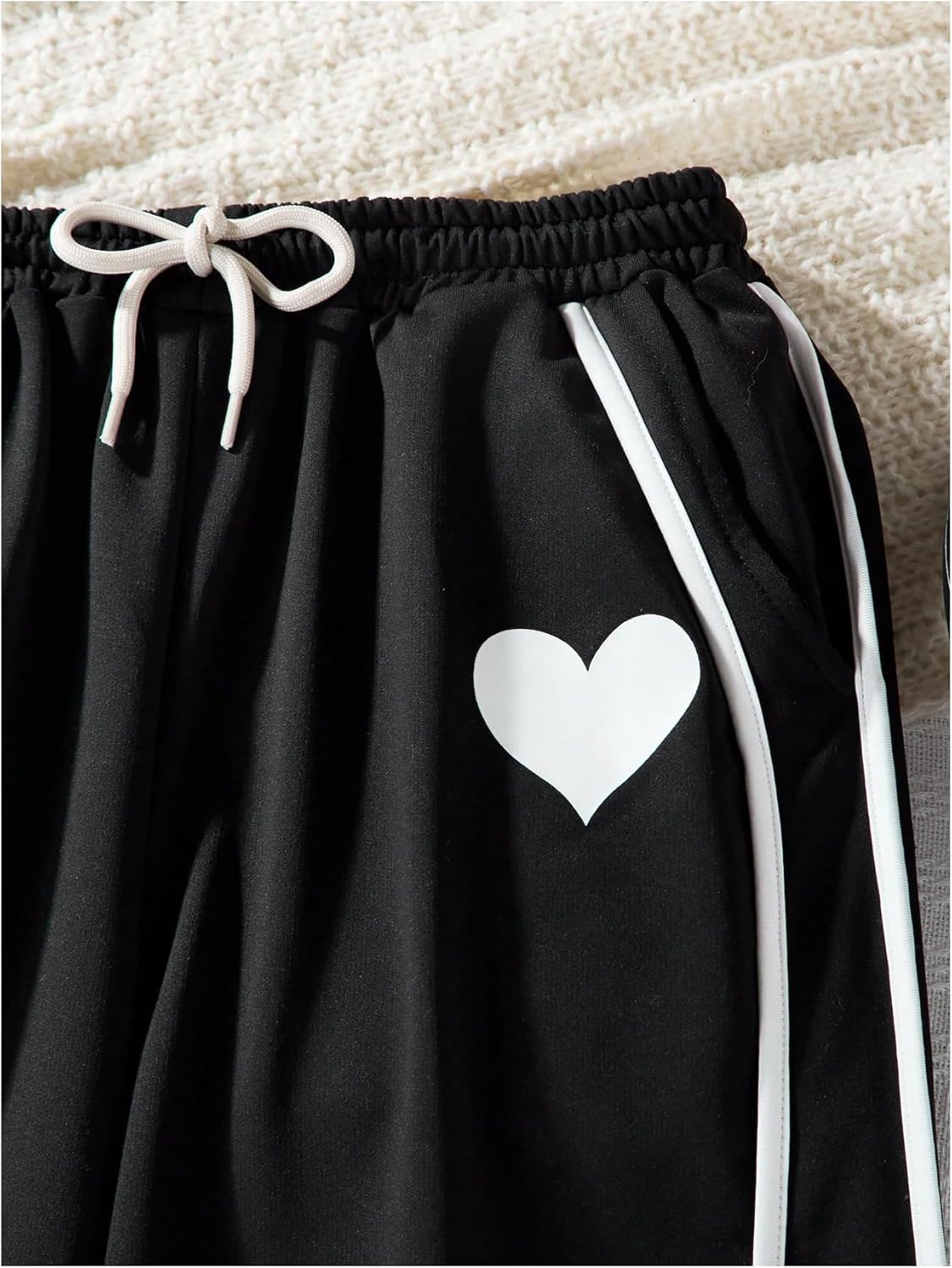 Verdusa Girls Trendy Hearts Sweatpants