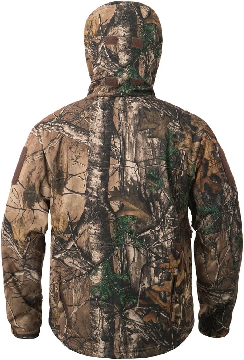 NAVEKULL Silent Hunting Clothes for Men Soft Shell Outdoor Jacket