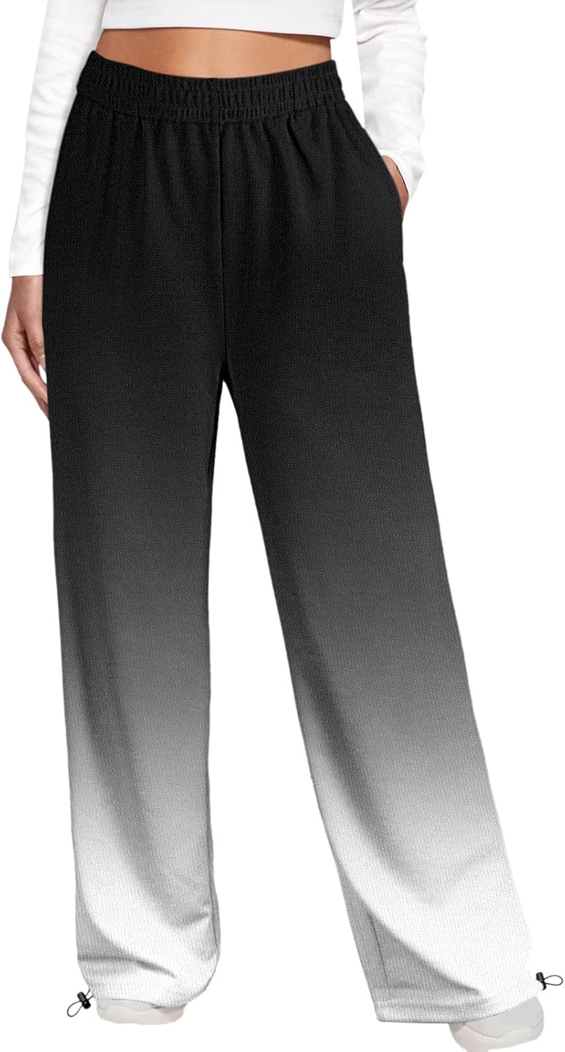 Sleek Christmas Pants High Waisted Drawsstring for Women