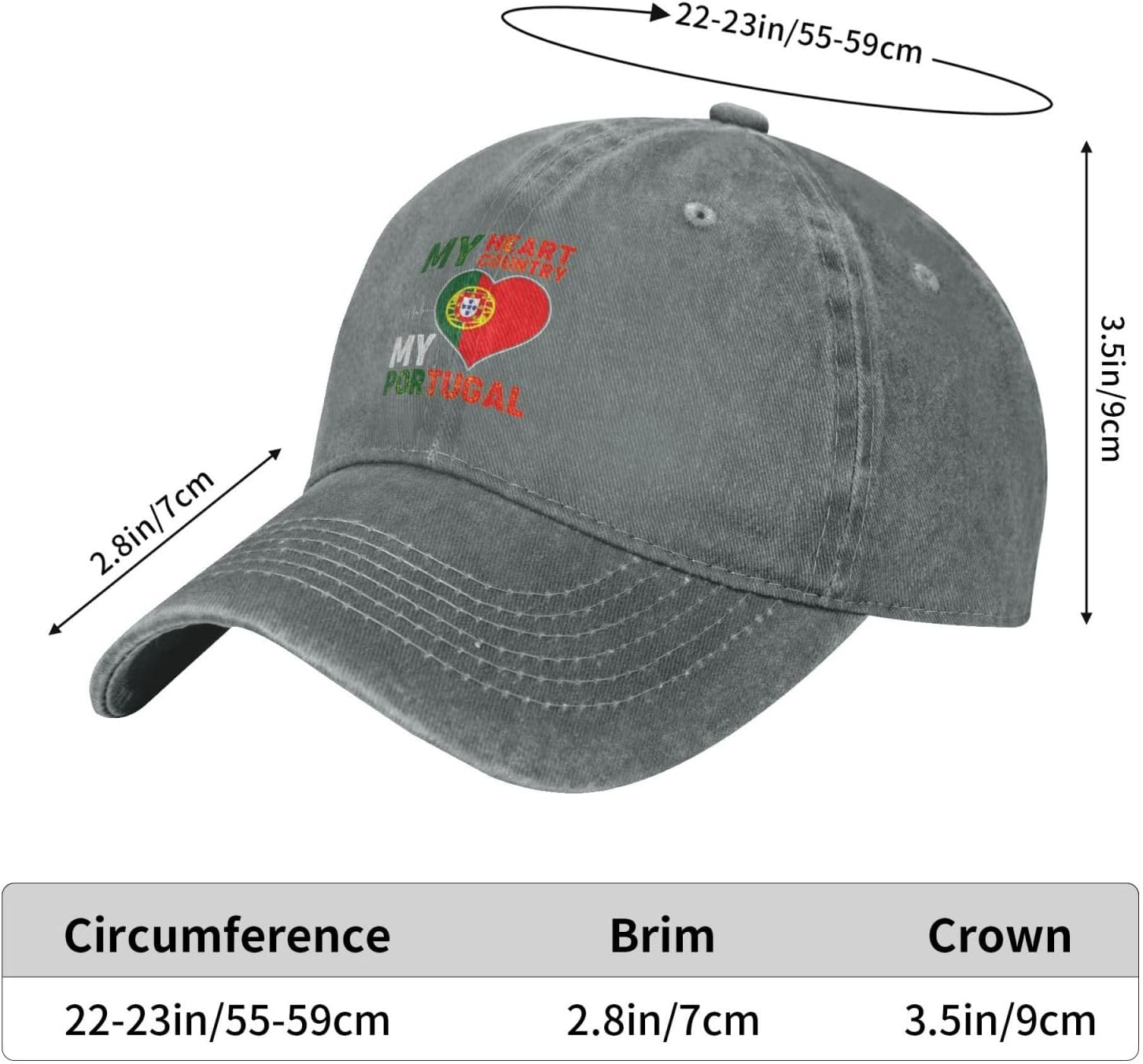 My Heart My Country My Portugal Baseball Cap