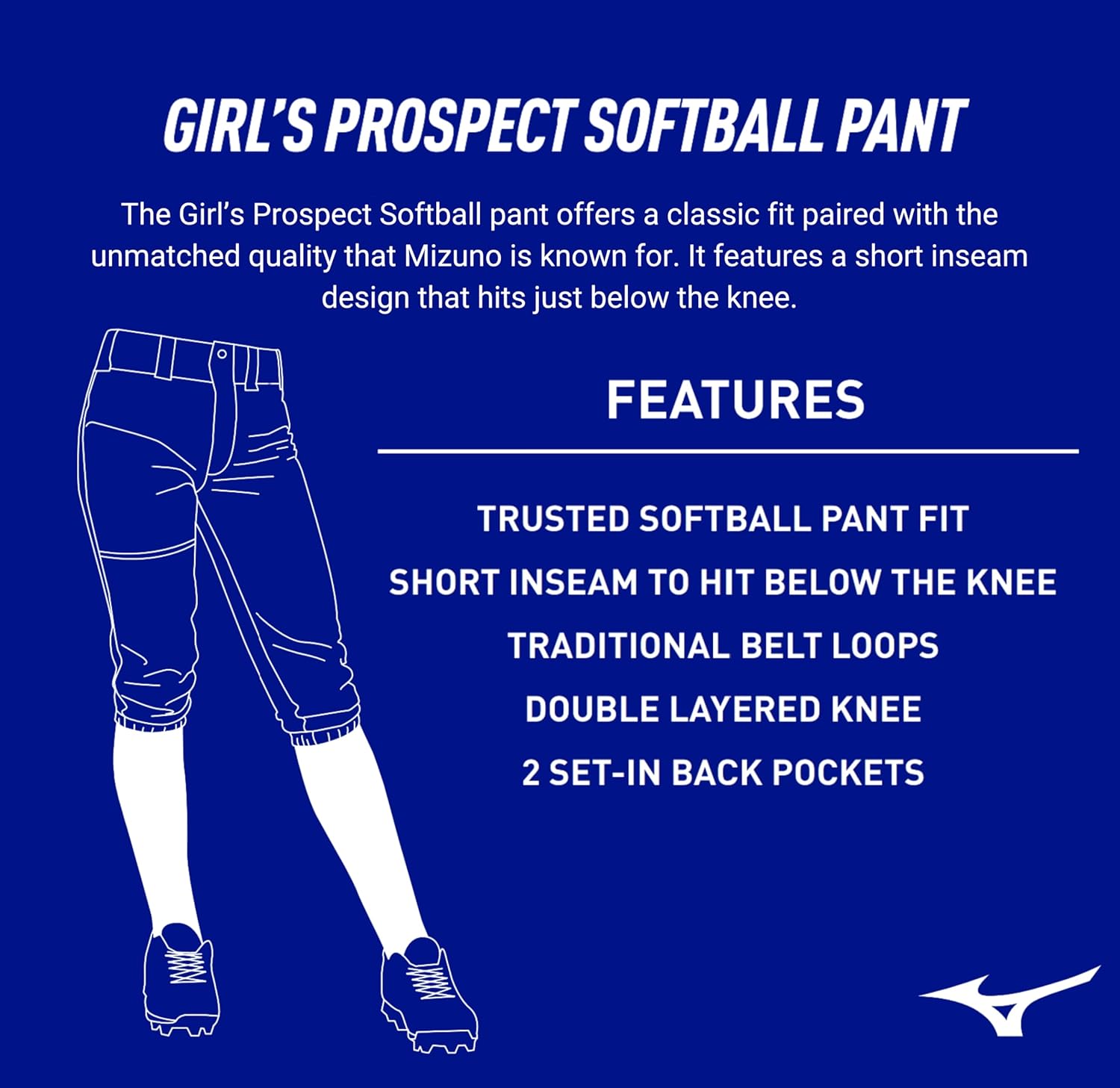 Mizuno Youth softball pants - Comfortable Durable for Juniors
