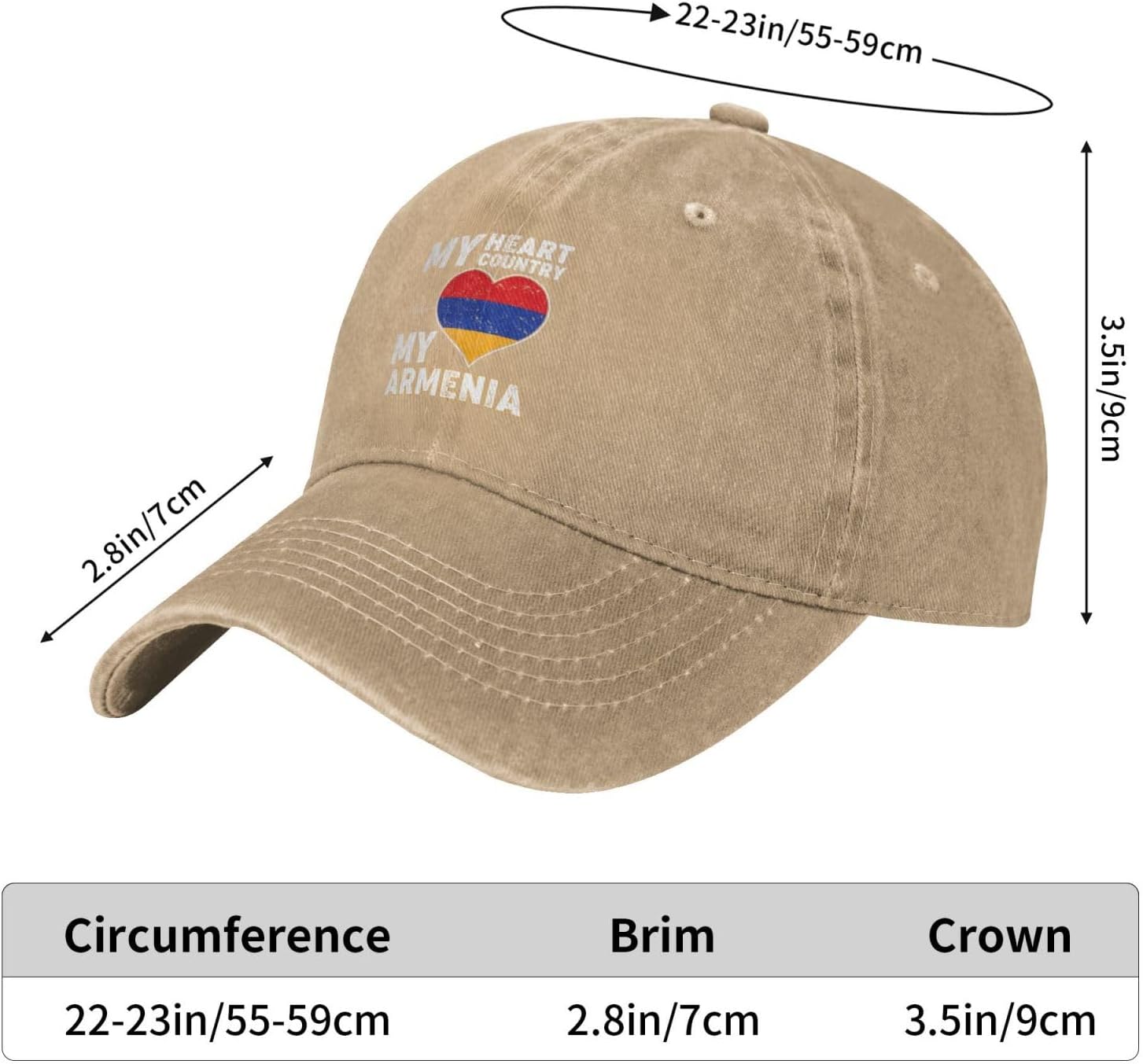 RTATBY My Heart My Country My Armenia Baseball Cap