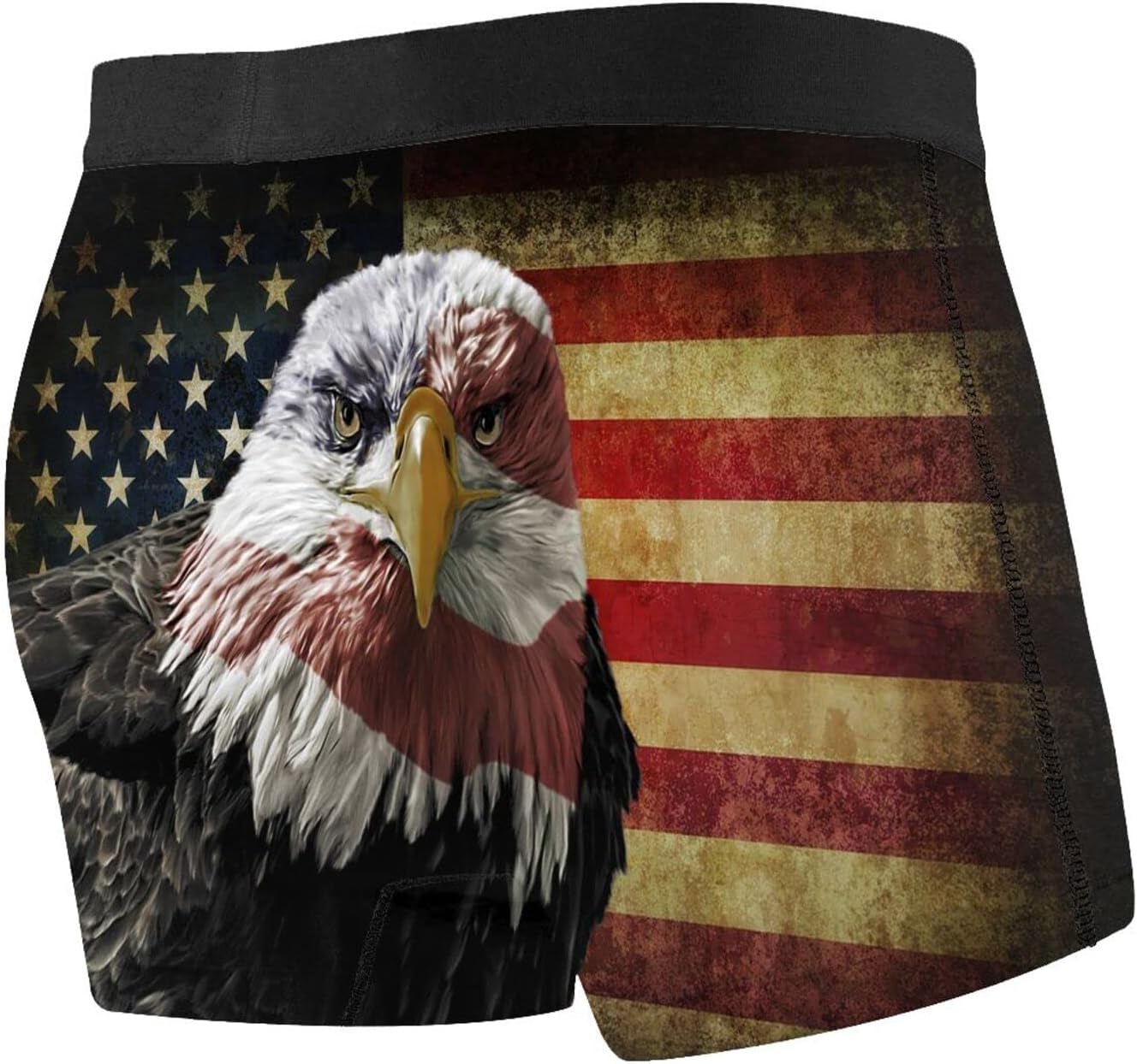 AuHomea Usa Eagle Head Boxer Briefs for Men High-Quality Elastic