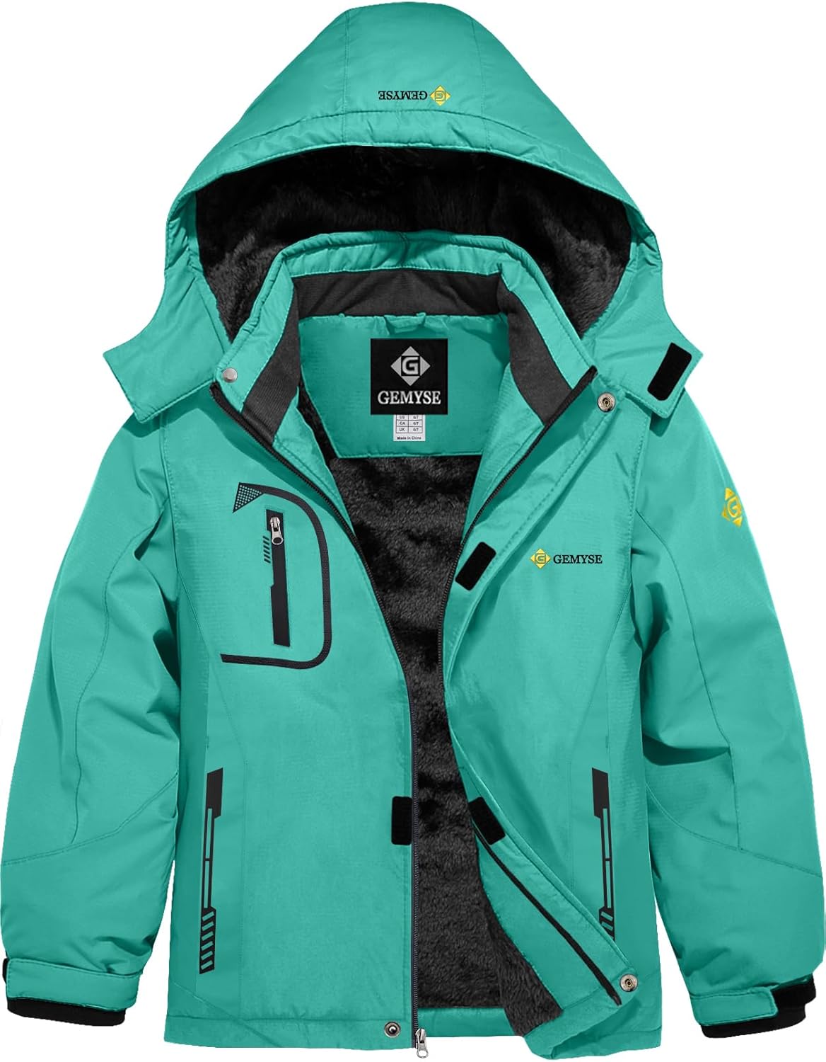 GEMYSE Boys Waterproof Ski Jacket