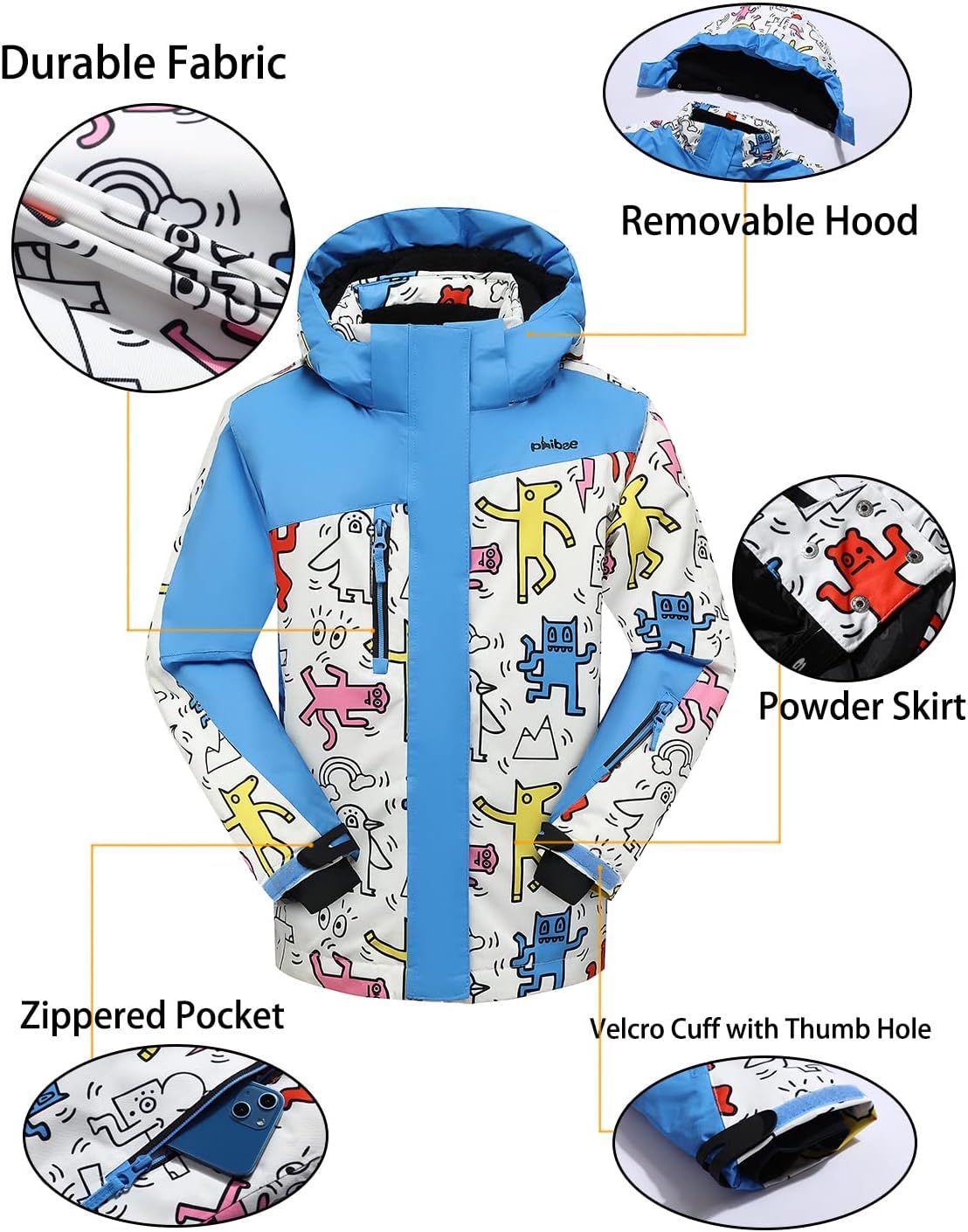 PHIBEE Big Boys Waterproof JACKET