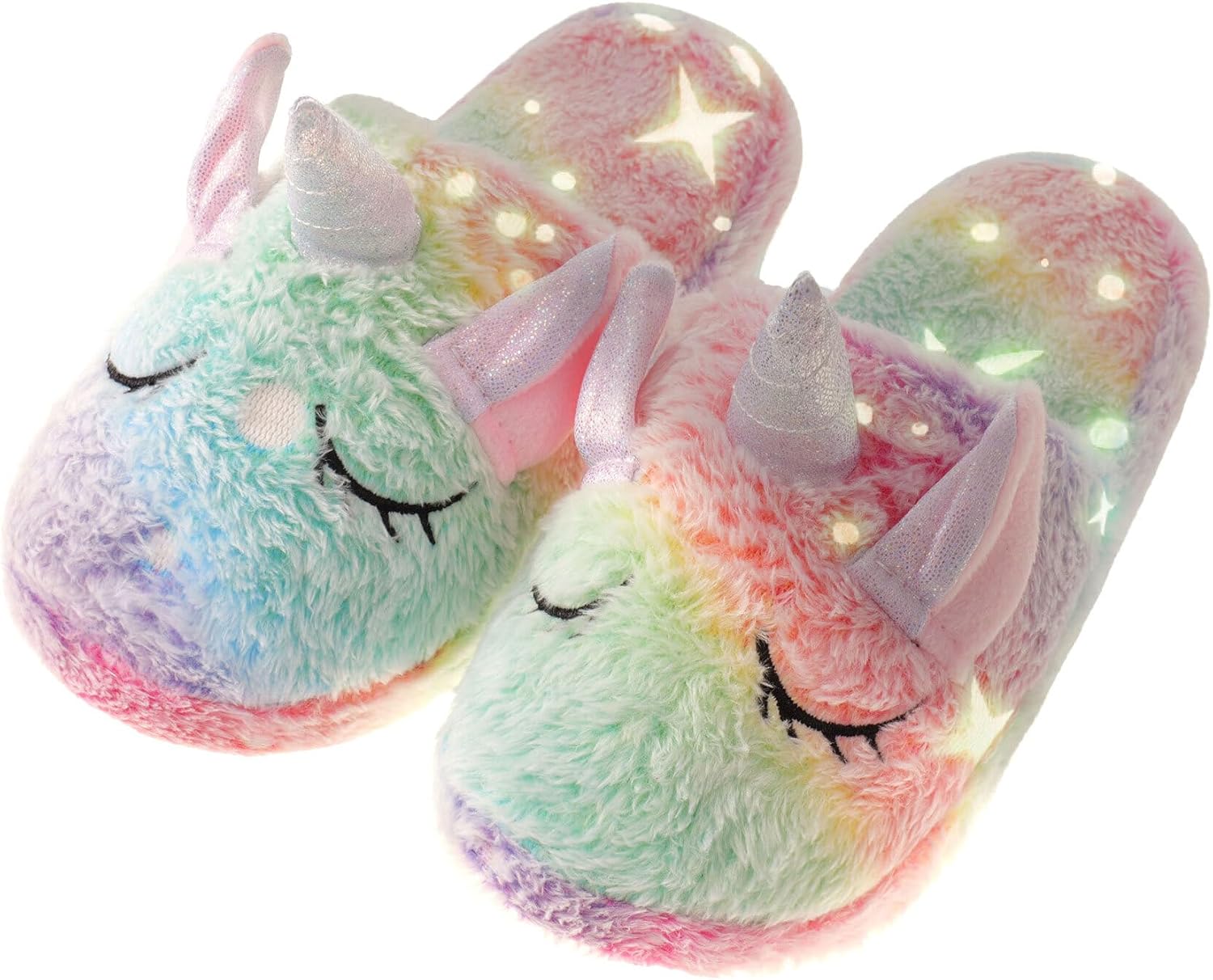 Adorable Unicorn Slippers for Kids Warm Fuzzy