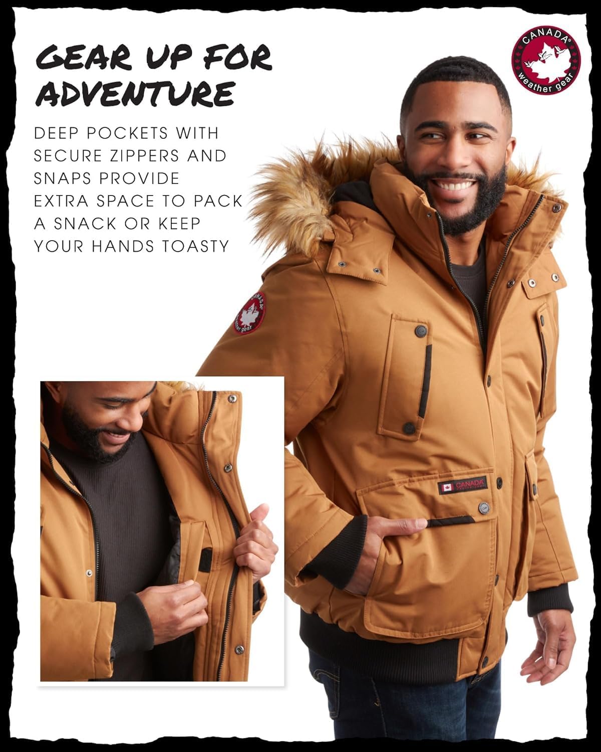 Sturdy Outdoor Winter Jacket for Men Durable Waterproof