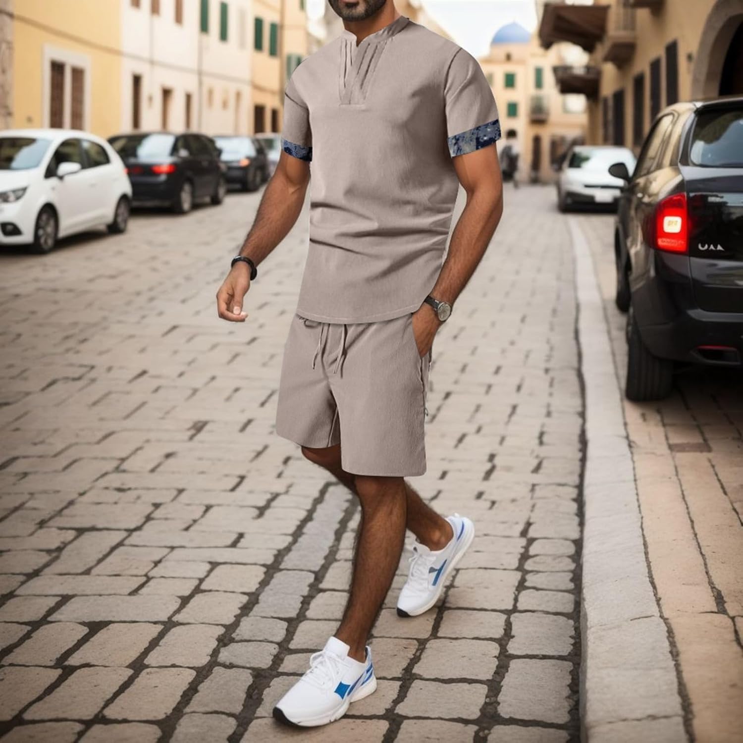 Cool Lightweight Breathable Mens Graphic T-Shirt Outfit