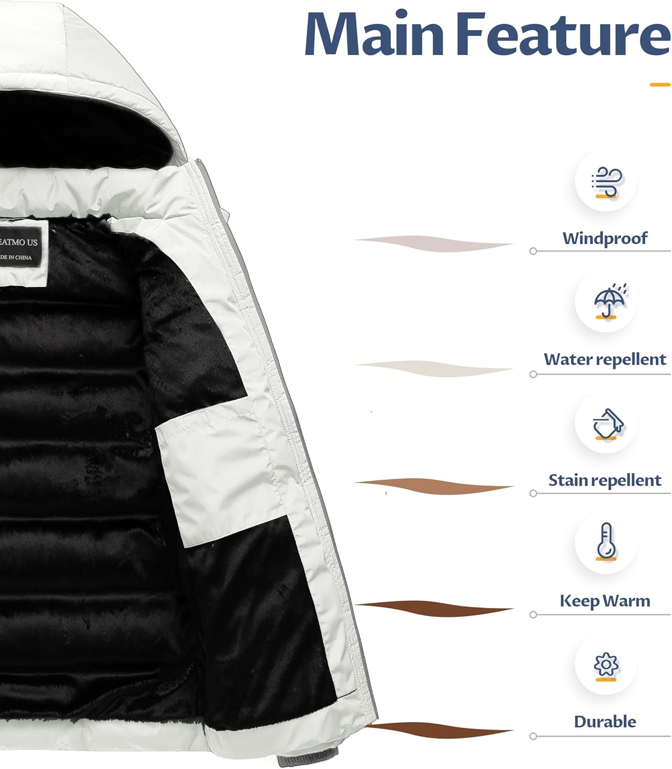 Mens Down Jacket for Warm Winter Weather