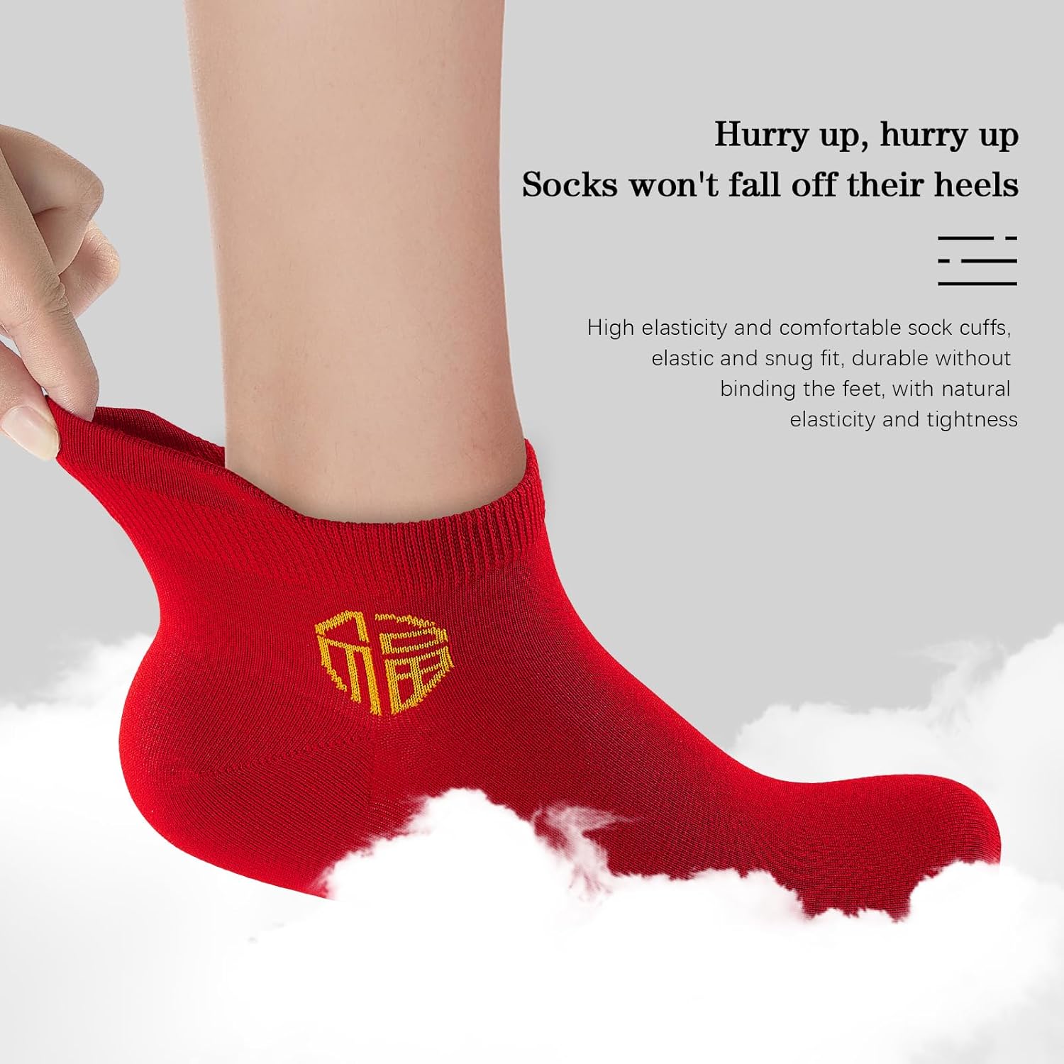 Vivid Red Ankle Calf Socks for Men Extra Soft Comfortable Durable