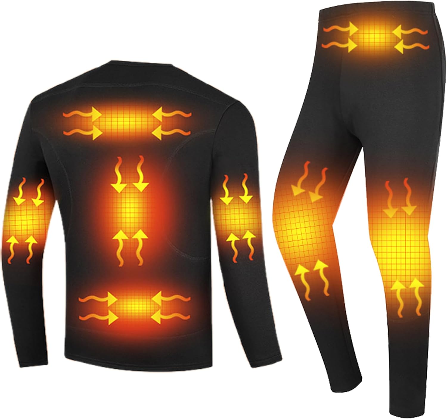 8 Heating Zones Electric Underwear for Men Keep Warm in Cold Weather