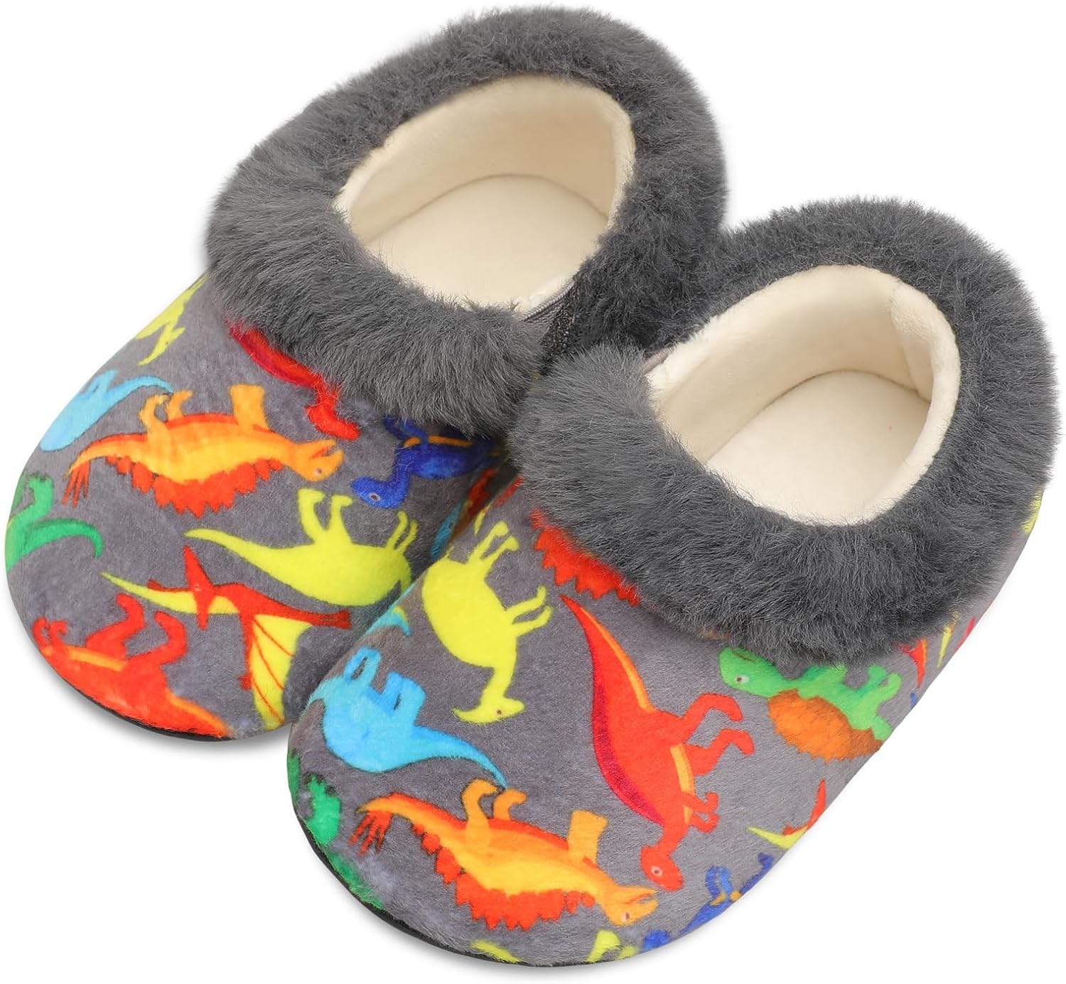 Warm Furry Slippers for Kids Soft Cozy Toddler Shoes Non-Slip Durable