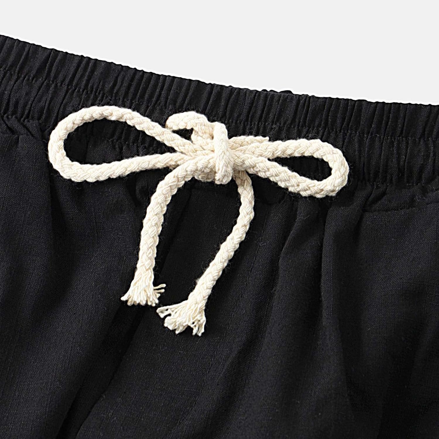 Quick Dry 4-Way Stretch Cotton Linen Swimming Trunks for Men
