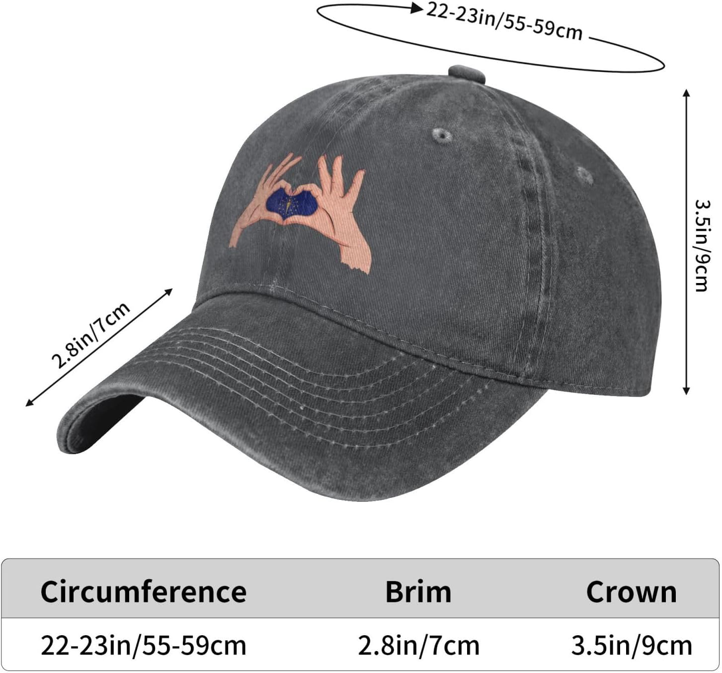 Holding A Heart Flag Baseball Cap