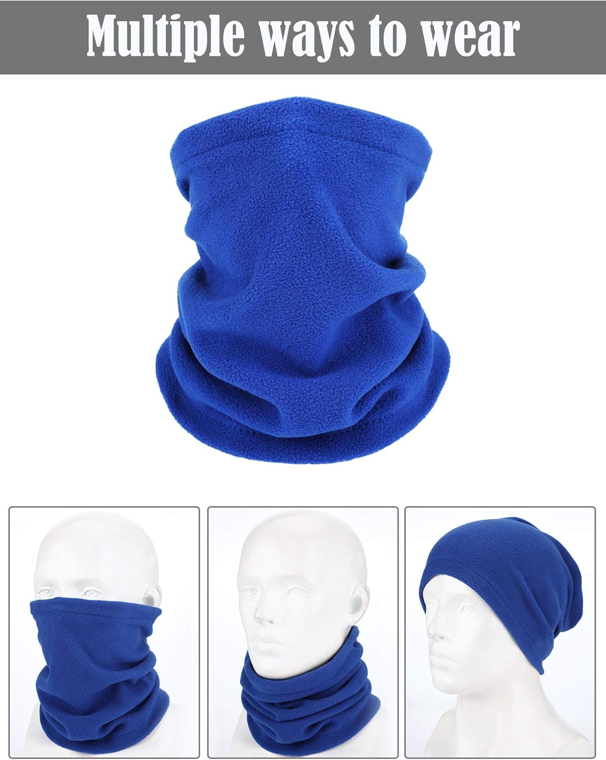 Geyoga 4-Piece Kids Winter Neck Gaiters Fleece