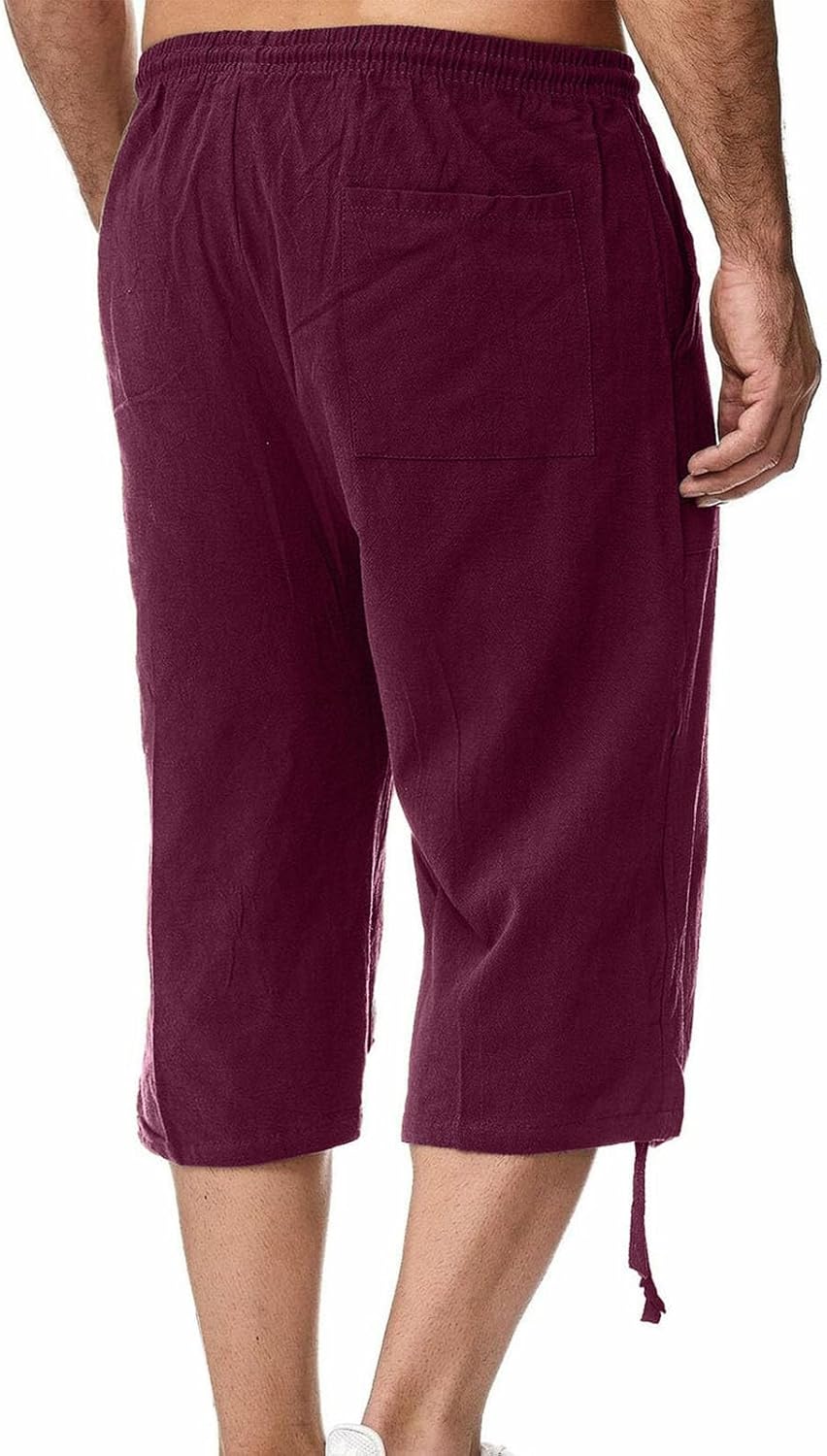 Premium Cotton Linen Shorts for Men - Casual Bottoms