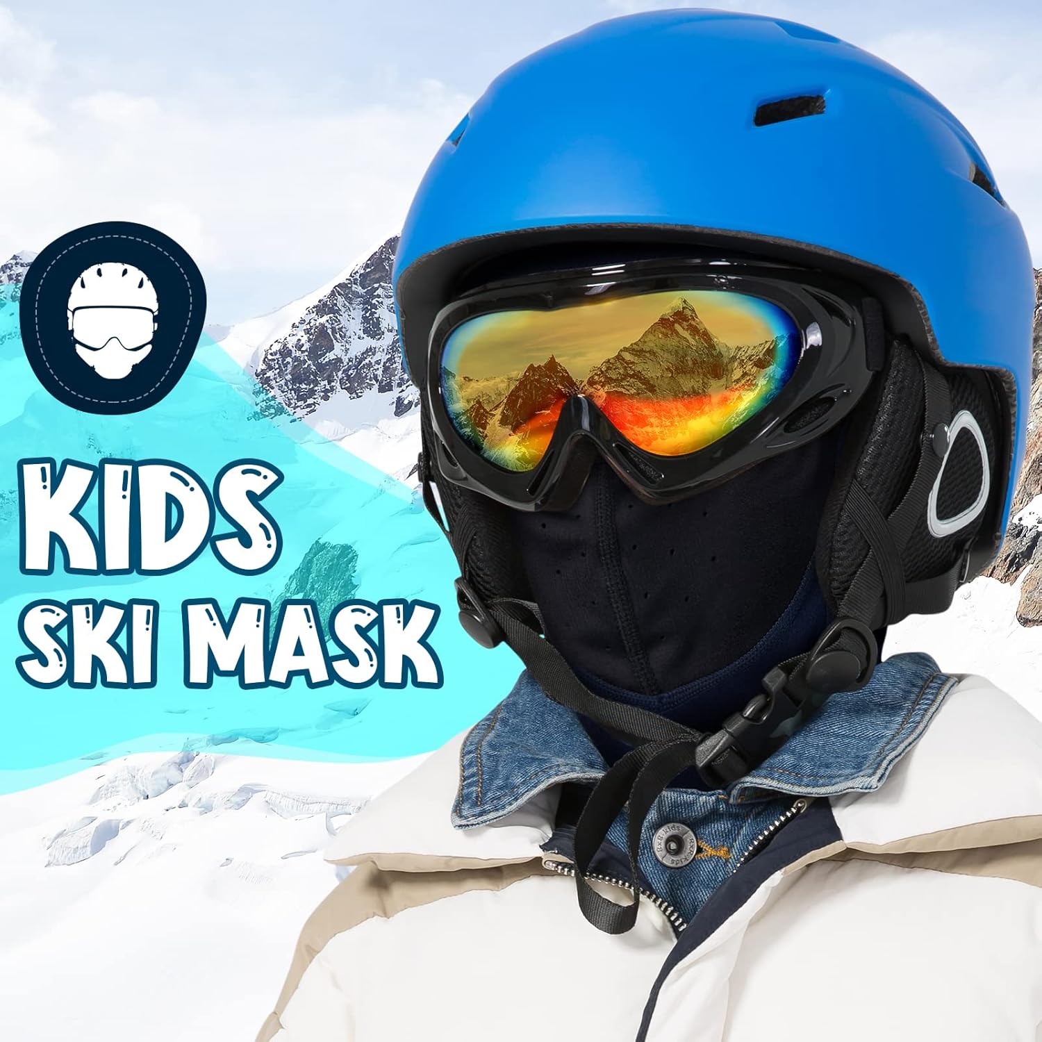 Kids Balaclava Ski Mask - Windproof Breathable and Warm for Winter