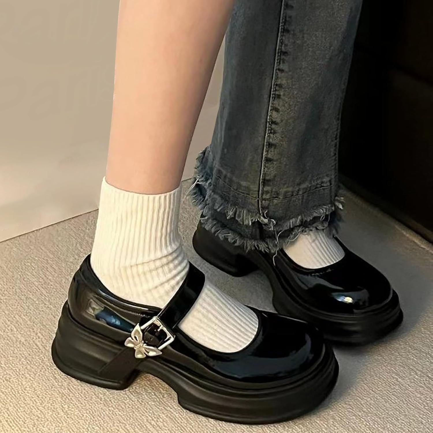 Stylish Round Toe Mary Jane Dress Shoes for Girls