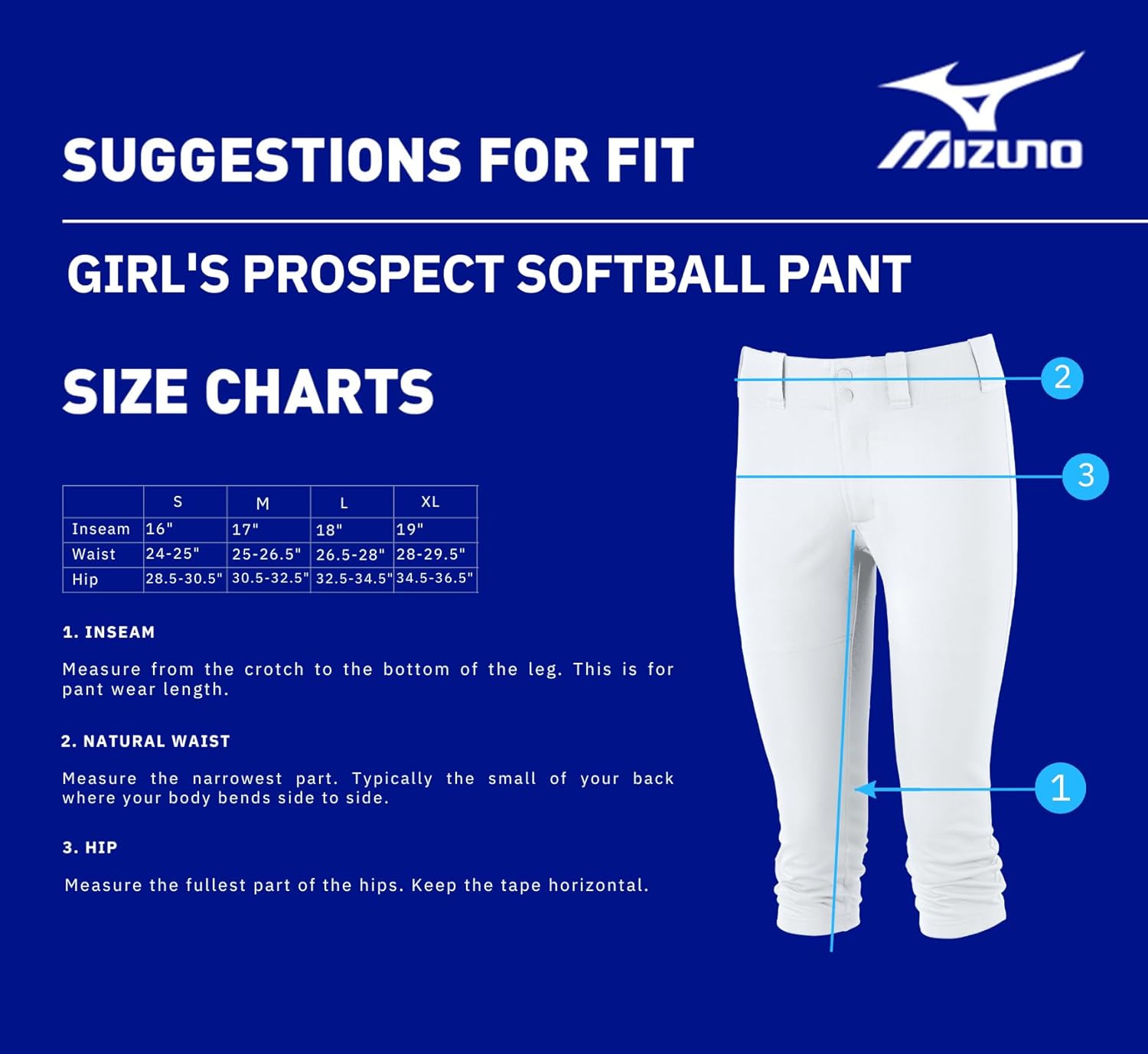 Mizuno Youth softball pants - Comfortable Durable for Juniors