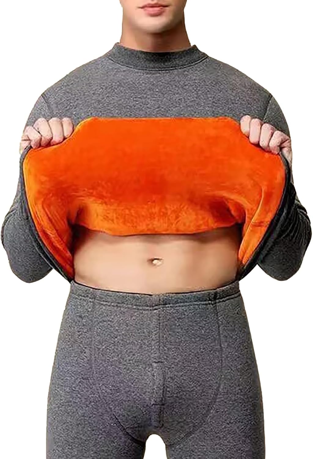 Mens Thermal Long Sleeve brush Pants for Hunting Underwear