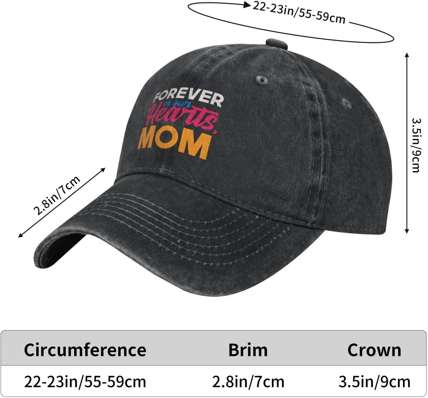 Forever in Our Hearts Mom Baseball Cap