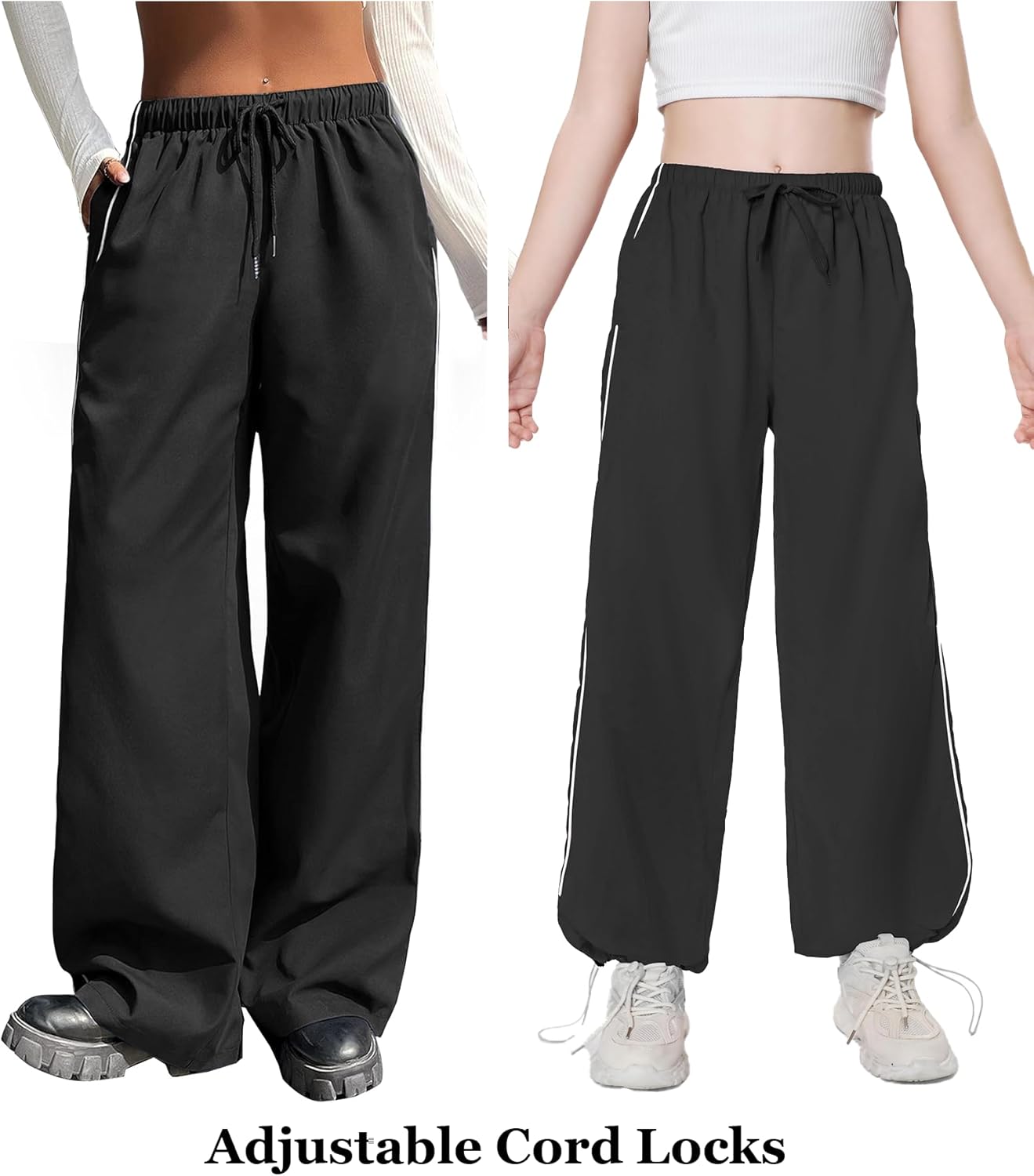 EXARUS Girls Parachute Pants