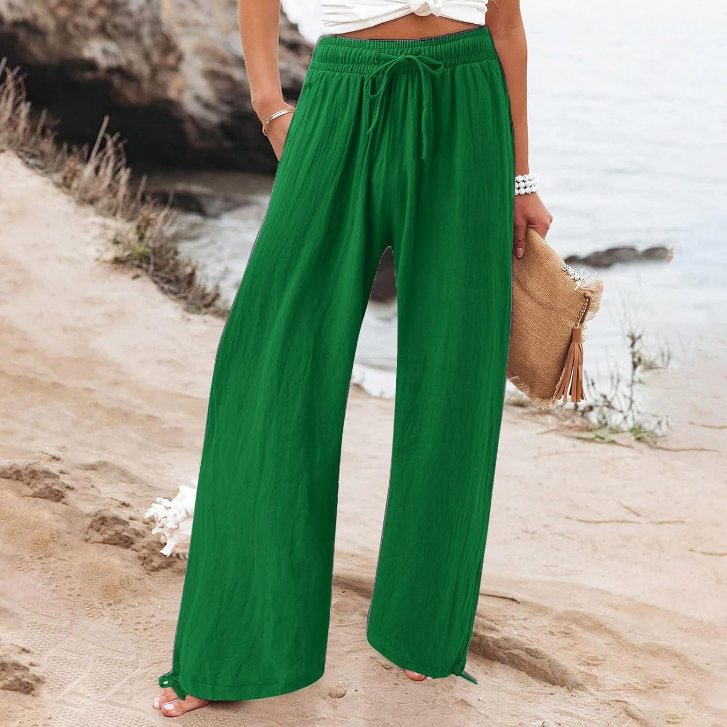 Comfortable High-Waisted Aikido Pants for Women