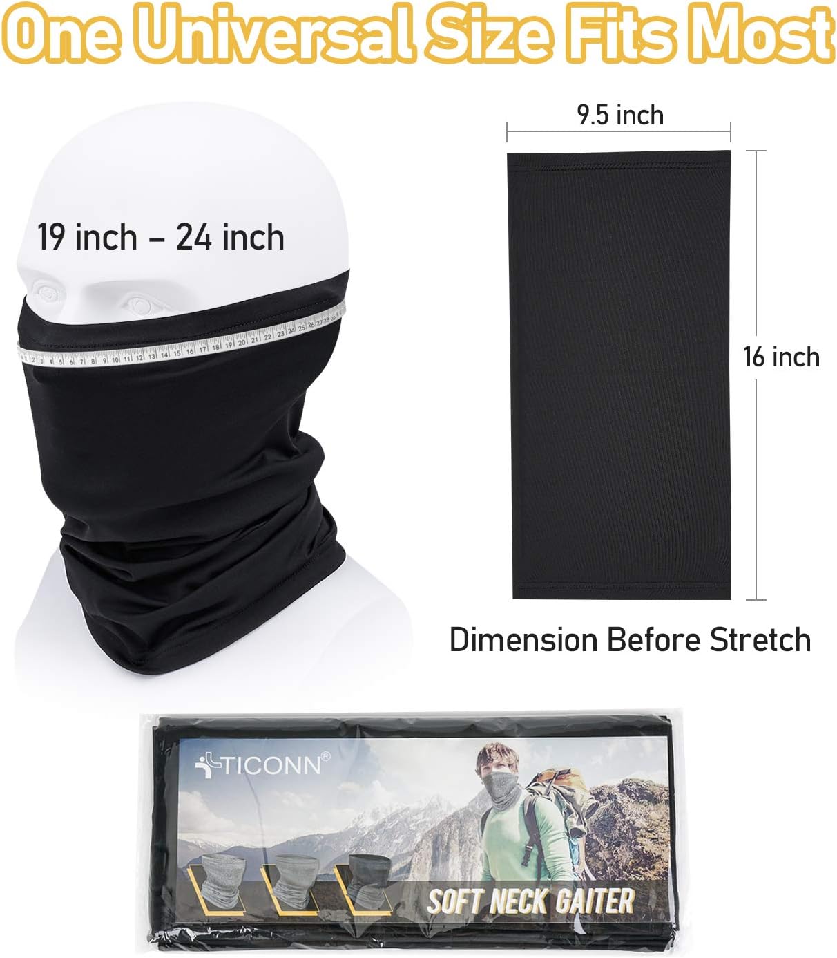 Ticonn - Universal Neck Gaiter for Sun Wind and Fashion