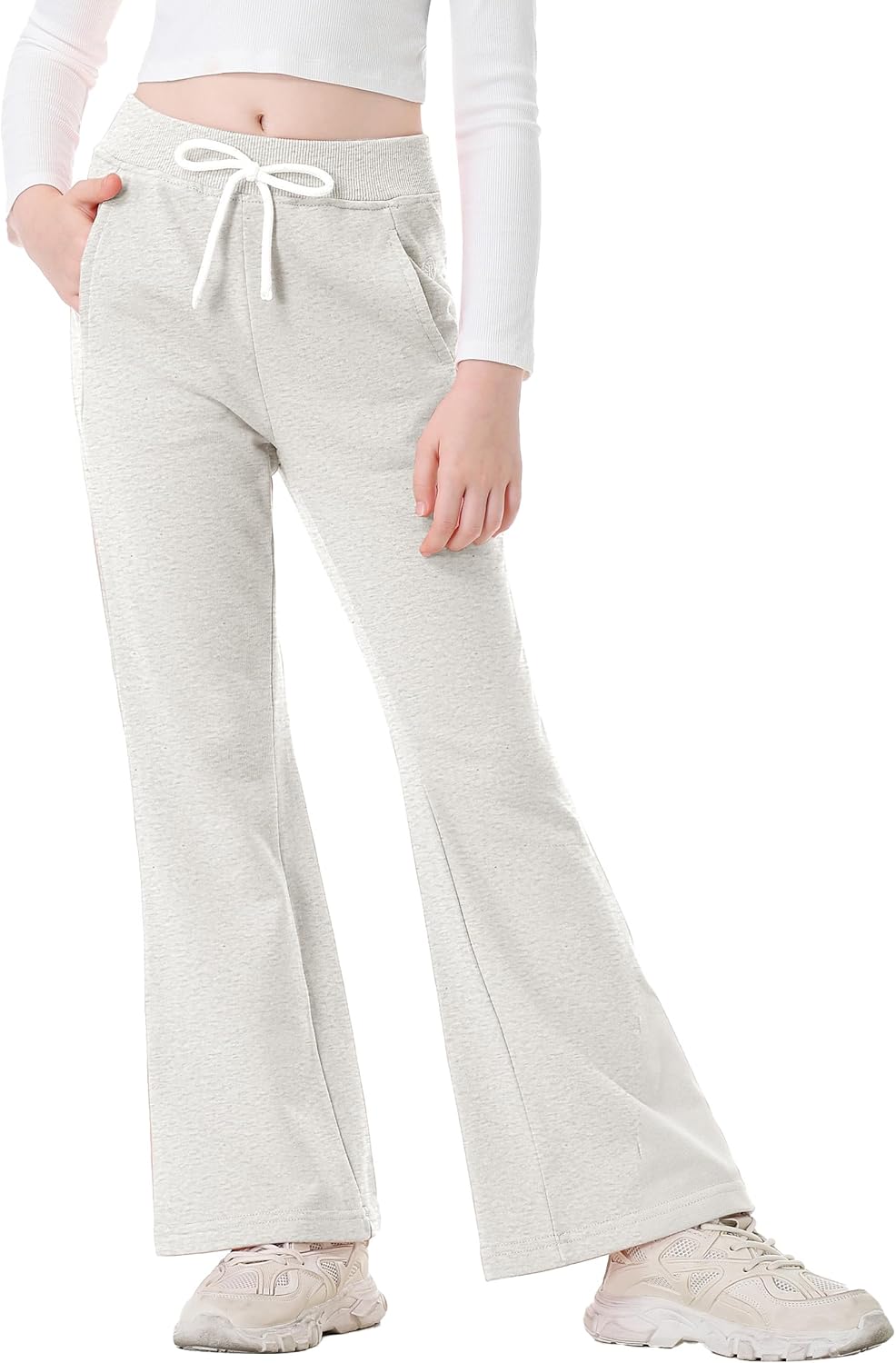 Rolanko Flared Wide Leg Pocket Pants for Kids 5-12Y