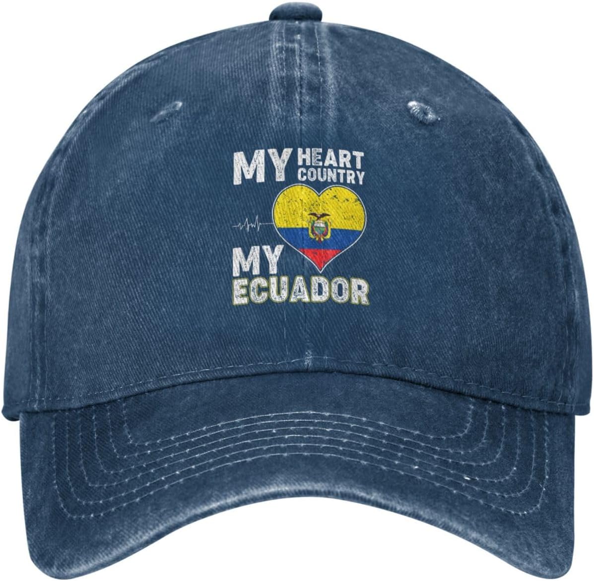 My Heart Country Ecuador Baseball Cap